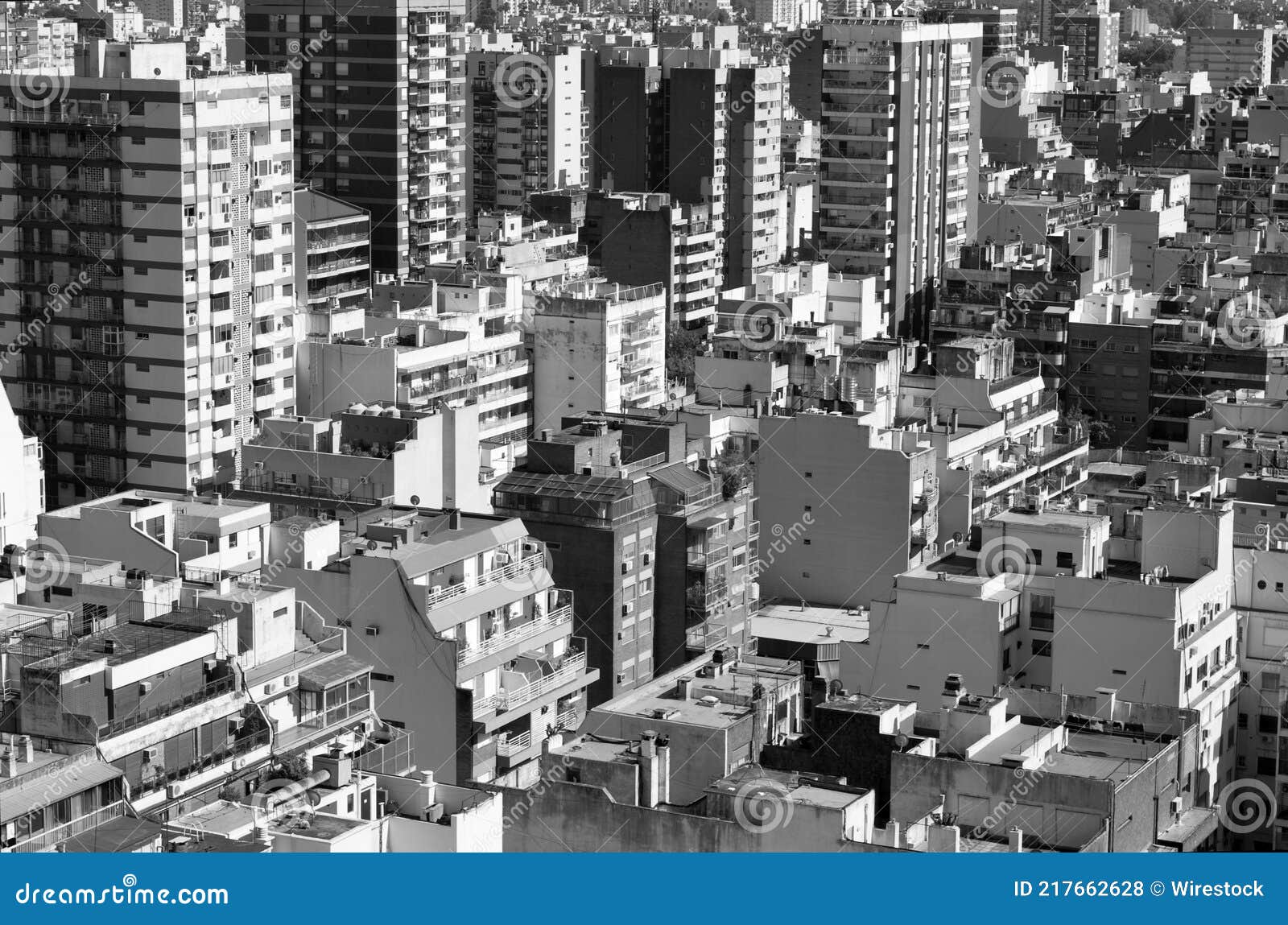 buenos aires highrises monochrome