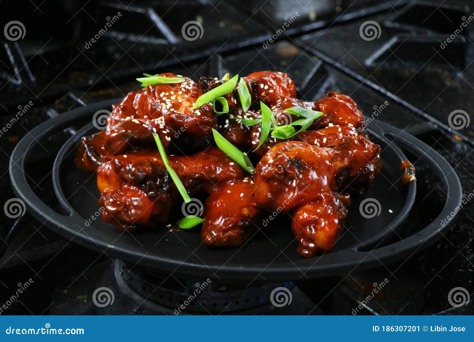 Buffalo Chicken Wings on a Cooking Pan Stock Image Image of dinner