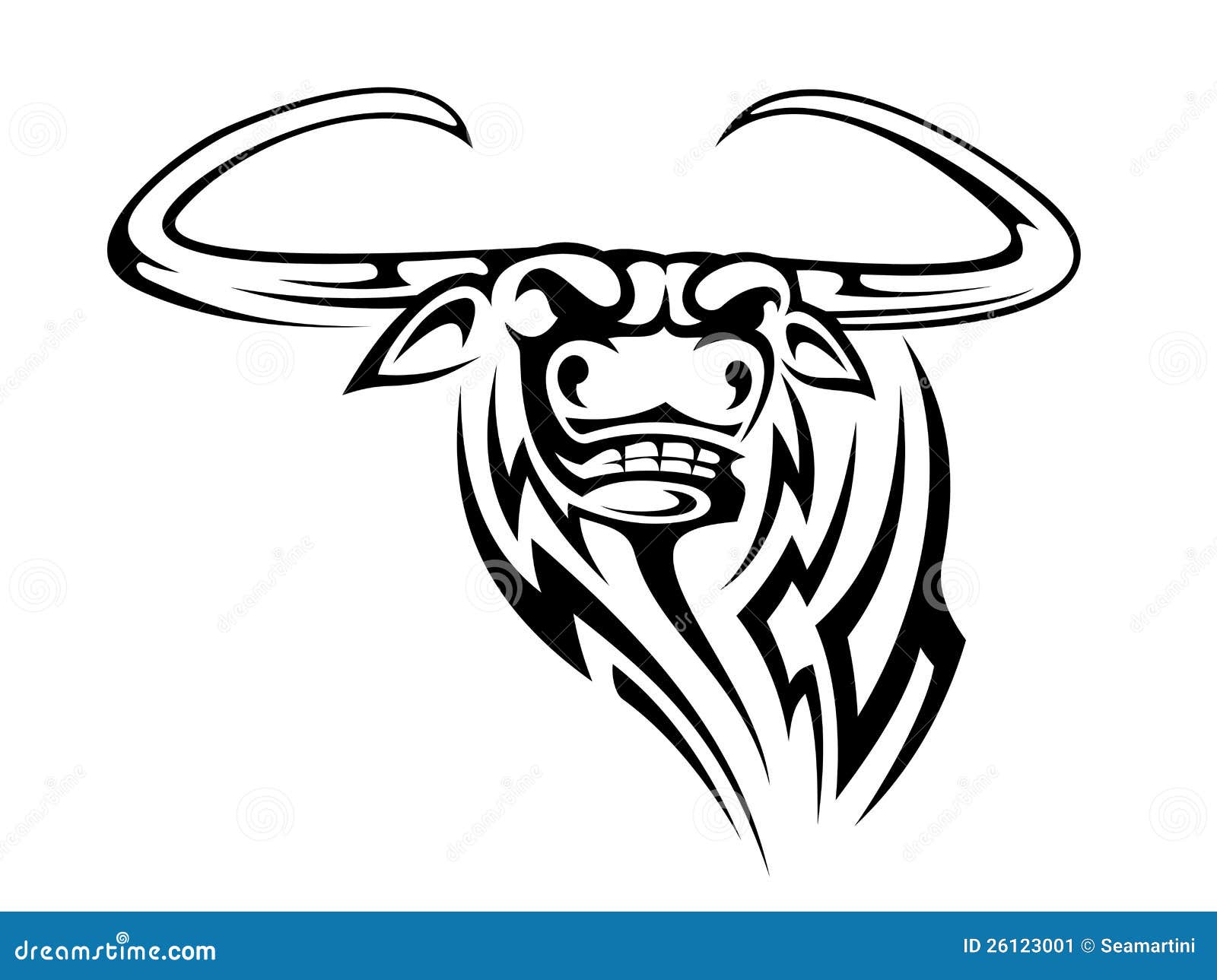 Buffalo mascot stock vector. Illustration of black, logo - 26123001