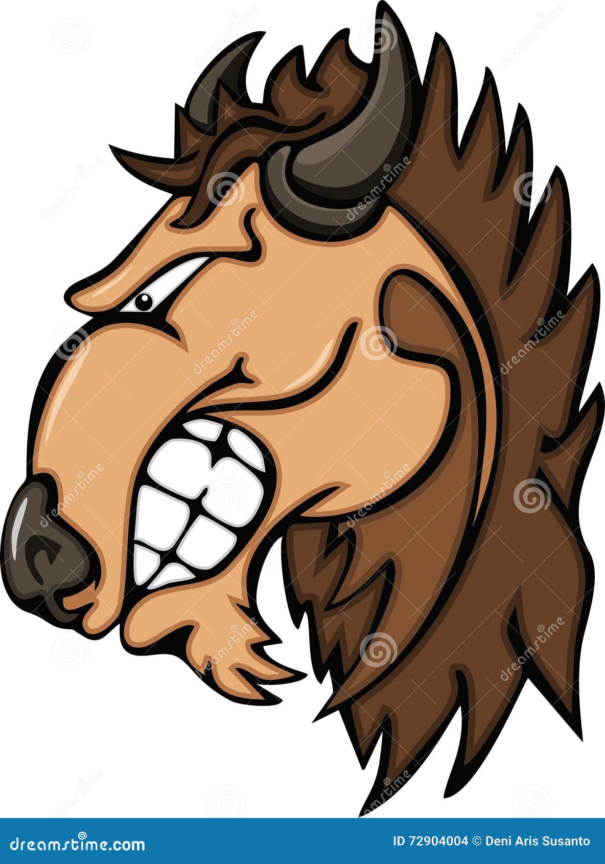 Buffalo Mascot Logos stock vector. Illustration of sports - 72904004