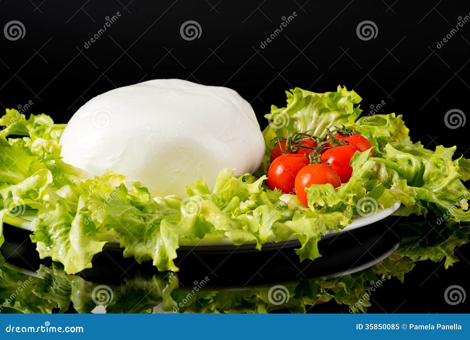 Buffalo mozzarella stock image. Image of green, diet 35850085