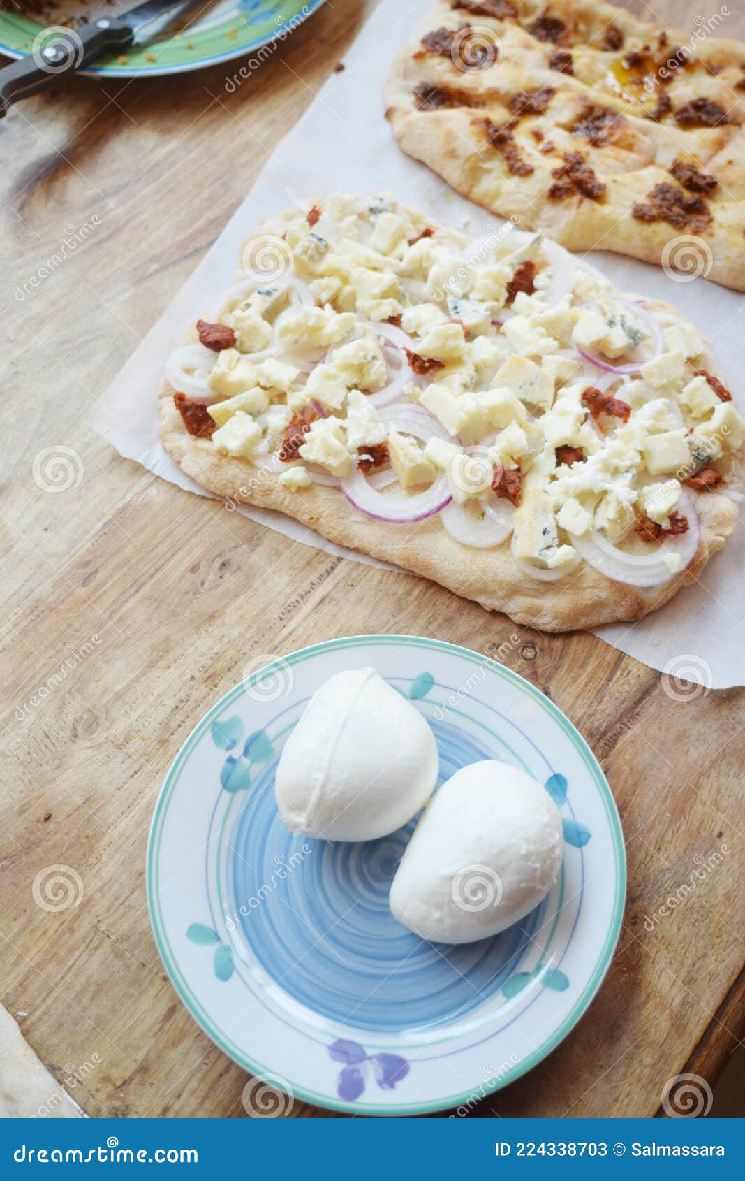 Buffalo Mozzarella and Pinsa Stock Image Image of mozzarella