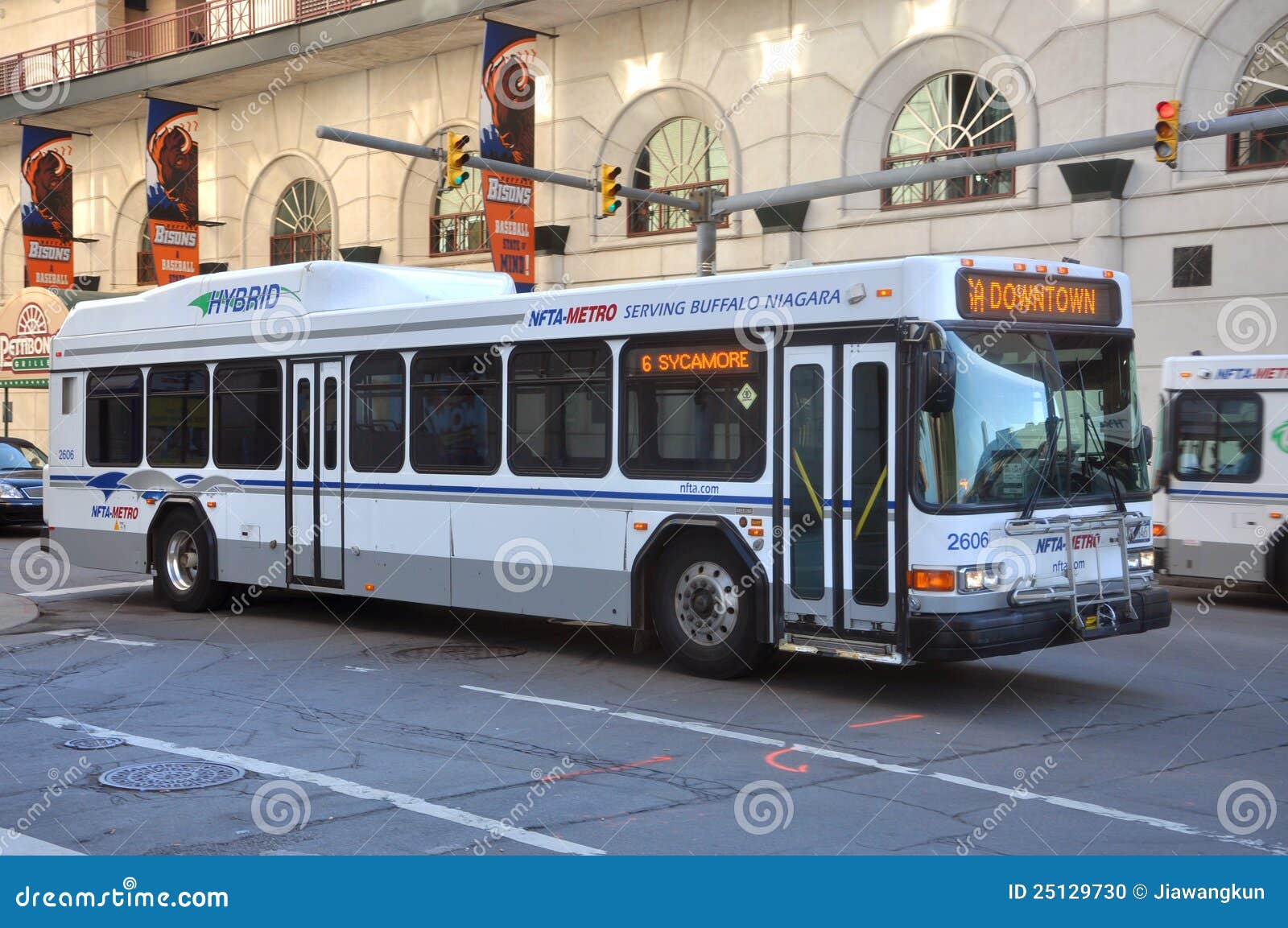 Buffalo NFTA Hybrid Bus, York, USA Editorial Image of advertising, 25129730