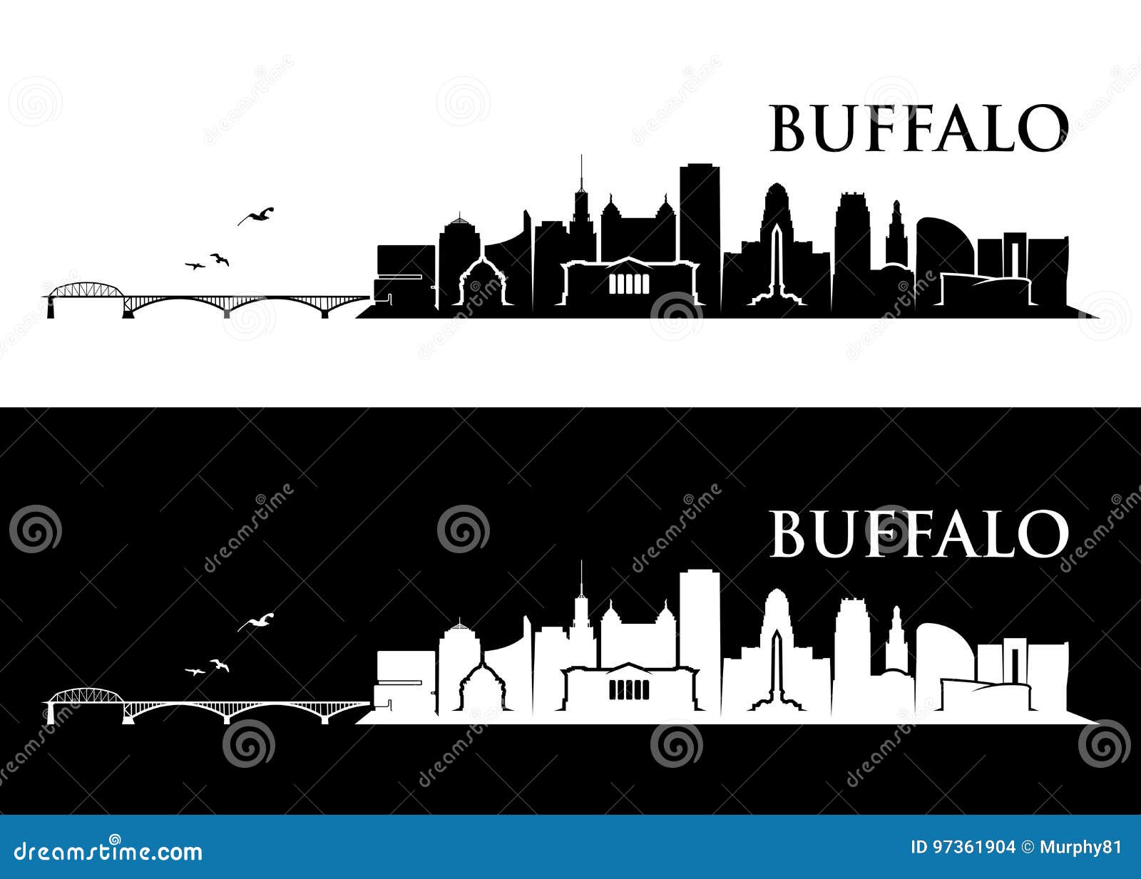 buffalo skyline - new york -  