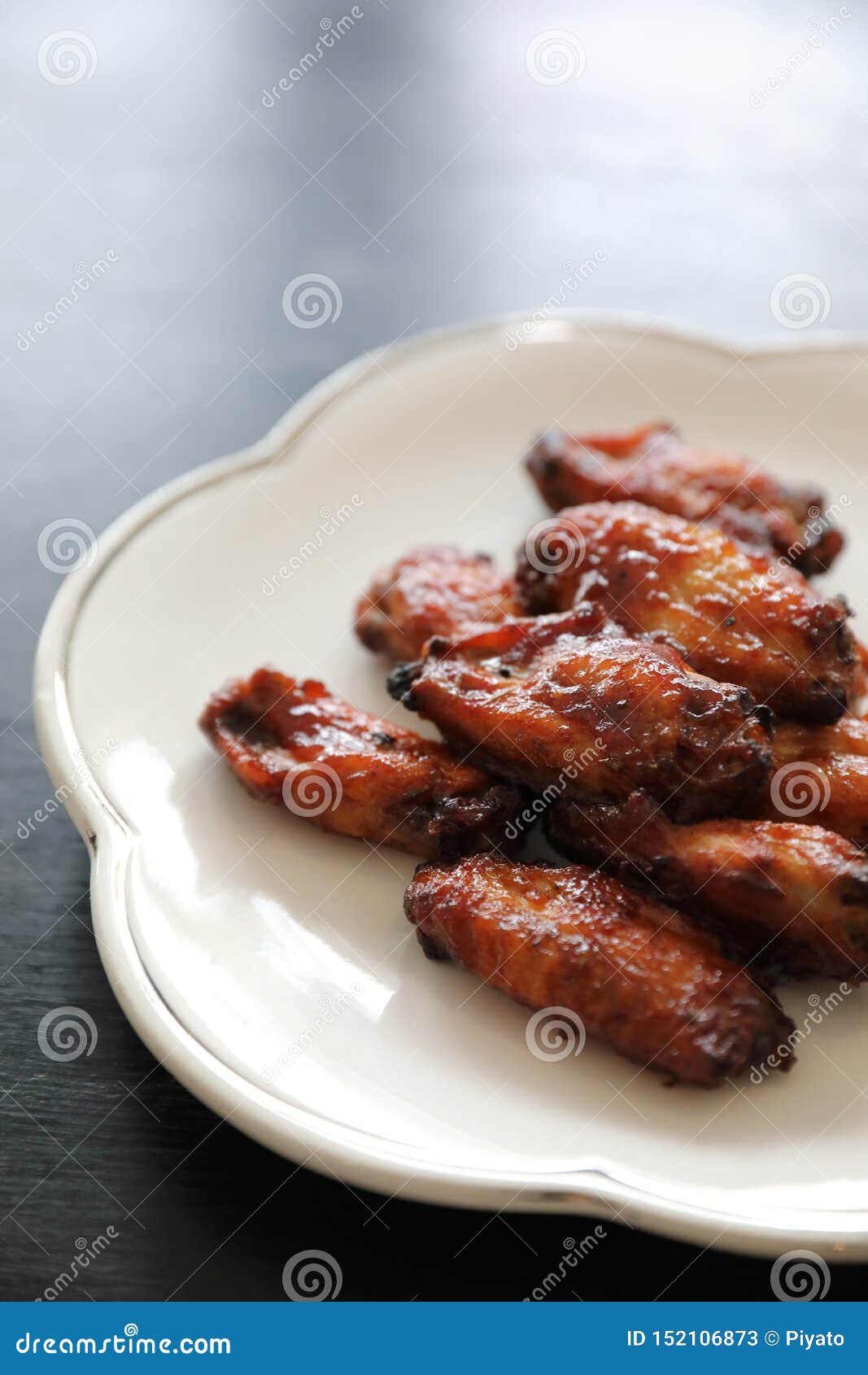 Buffalo Wings , Fried Chicken with Hot and Spicy Sauce Stock Image