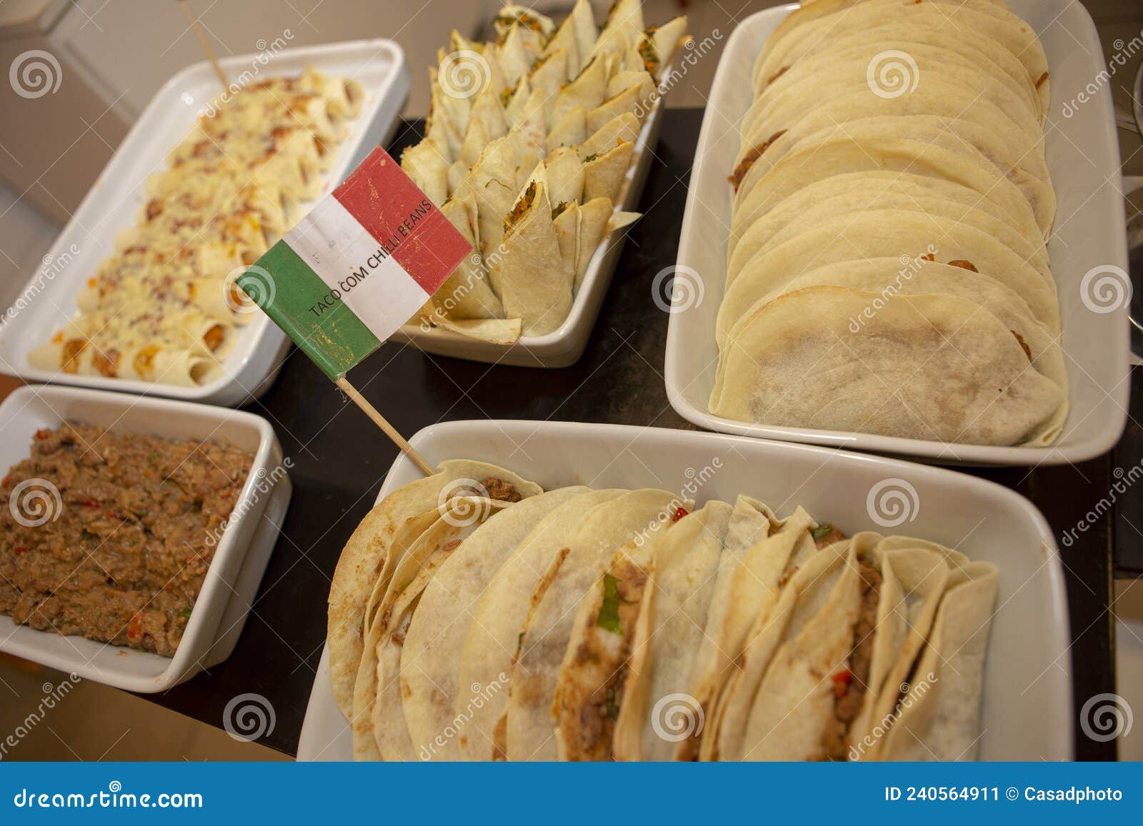 Buffet of Dishes of Mexican Food Stock Image - Image of mexican