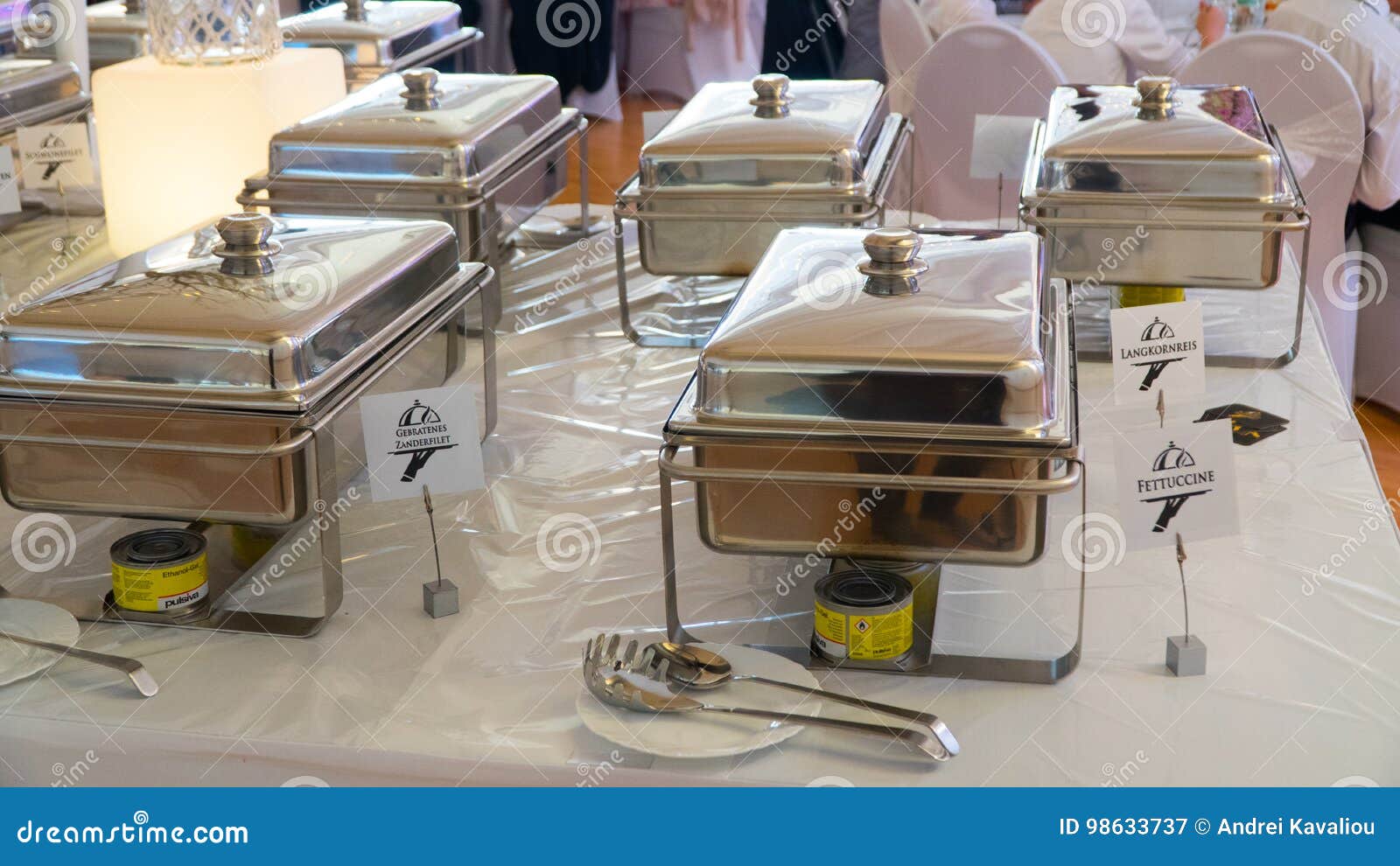 Buffet Hot Dishes are on the Table Stock Image Image of closed