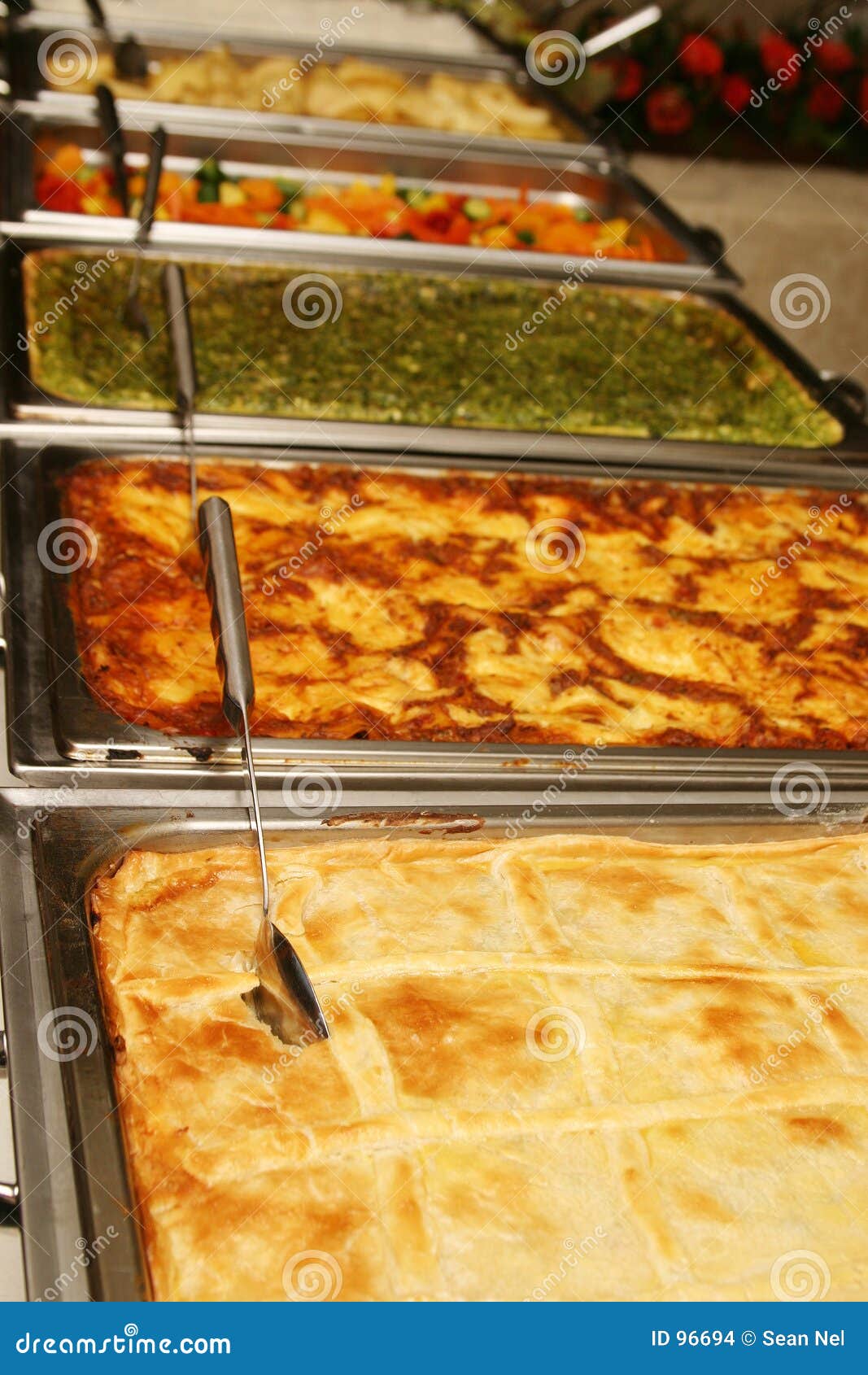 Buffet Line Stock Photo Image Of Pastry Spoons Supper 96694