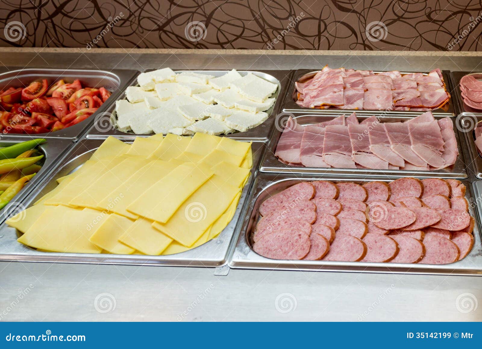 Buffet in the Restaurant stock image. Image of appetizer 35142199