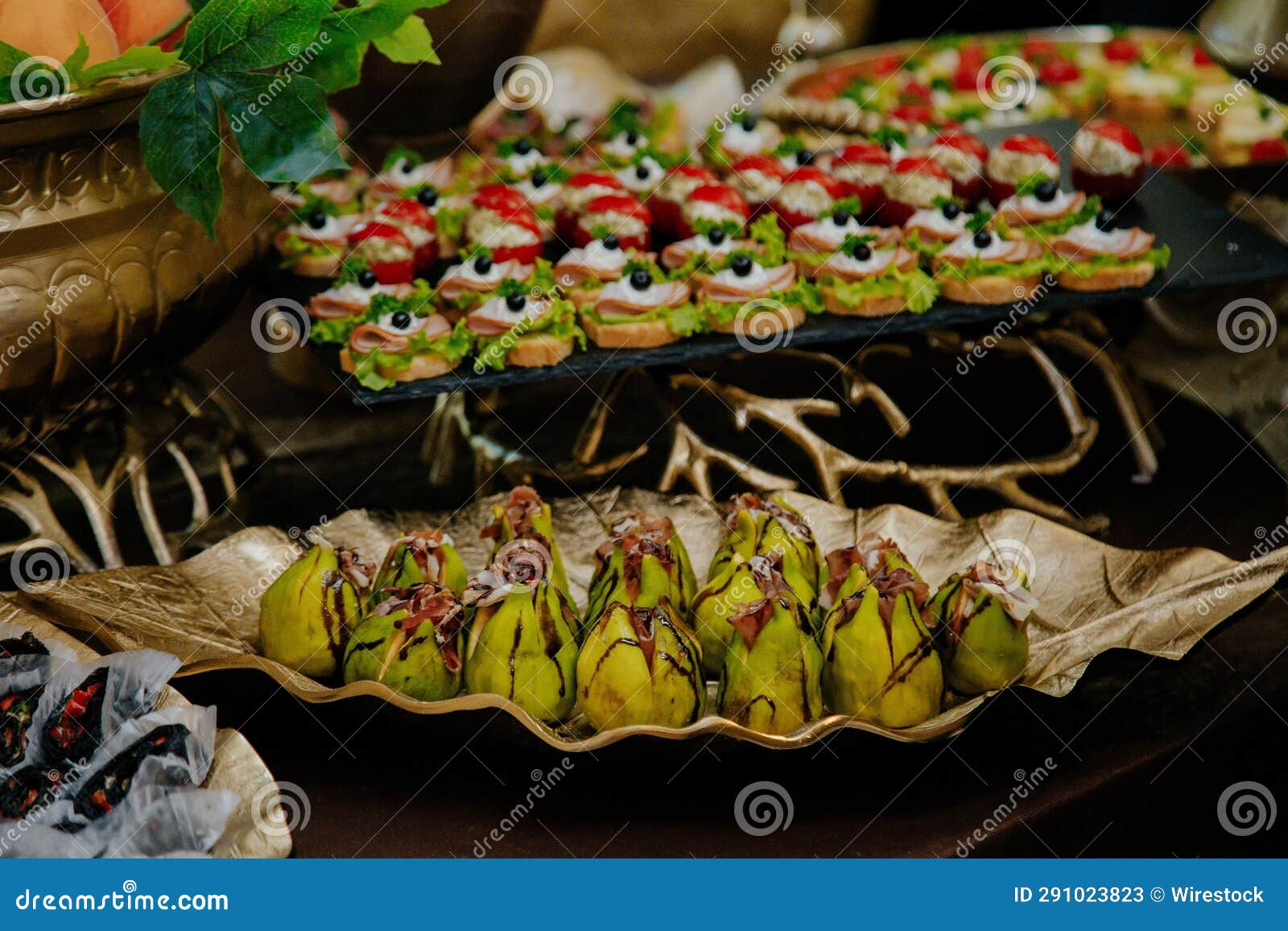Buffet Spread with an Array of Delicious Food Items. Stock Image