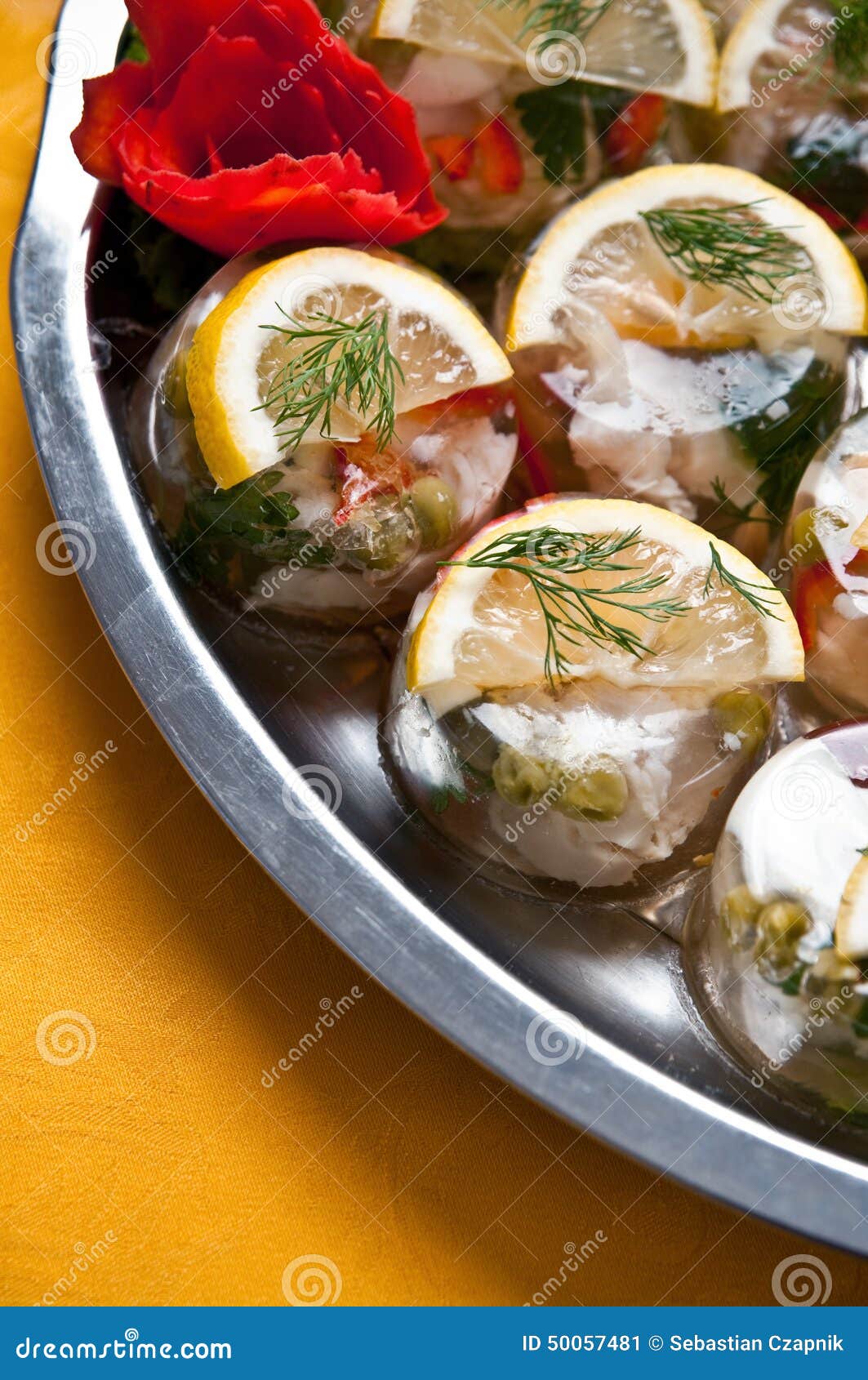 Buffet Style Fish and Vegetables Stock Image Image of food, sliced