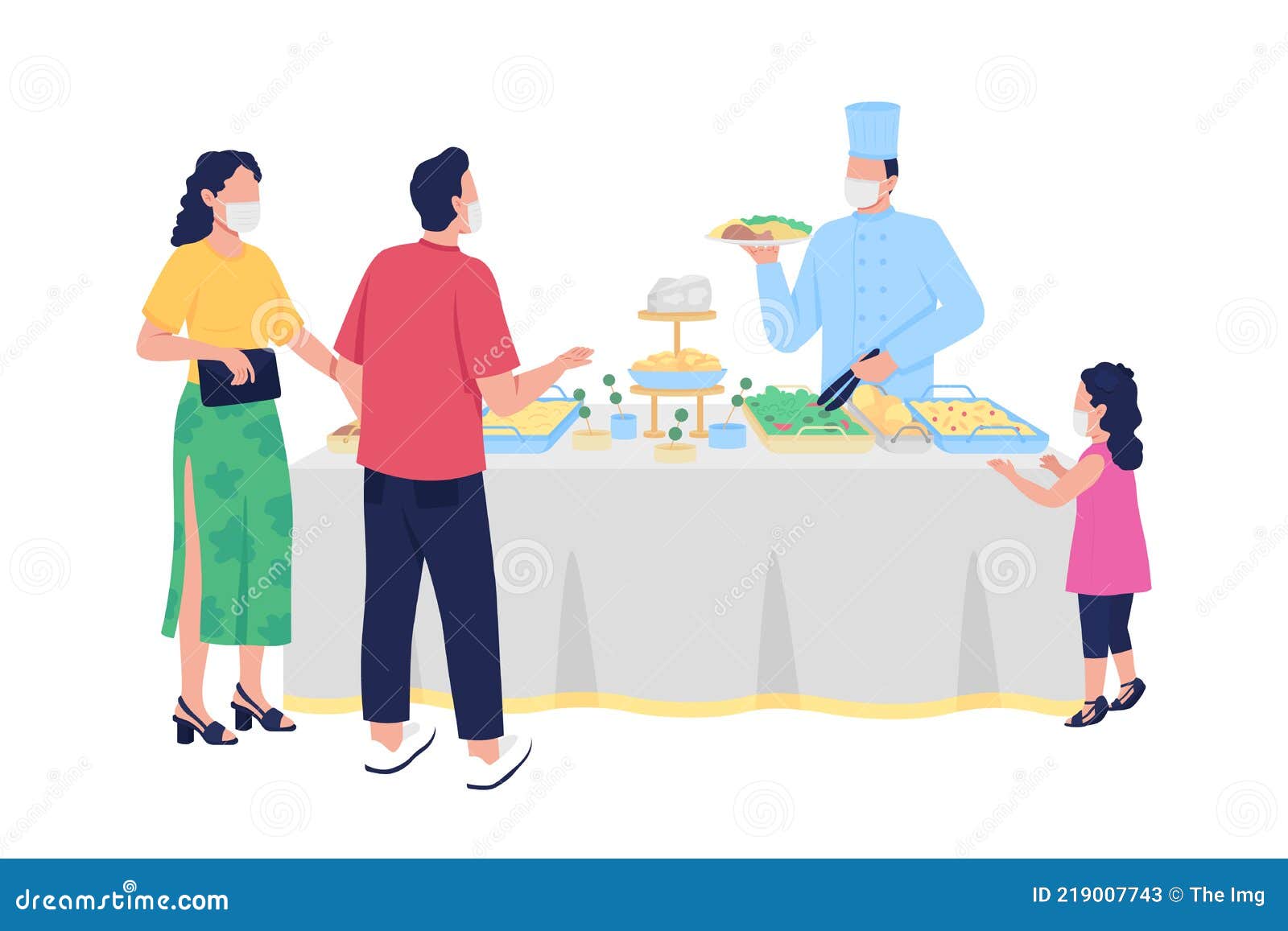 Buffet-style Reception Flat Color Vector Faceless Characters Stock Vector - Illustration of recreation, dinner: 219007743 Buffet-style Reception Flat Color Vector Faceless Characters Stock Vector - Illustration of recreation, dinner: 219007743