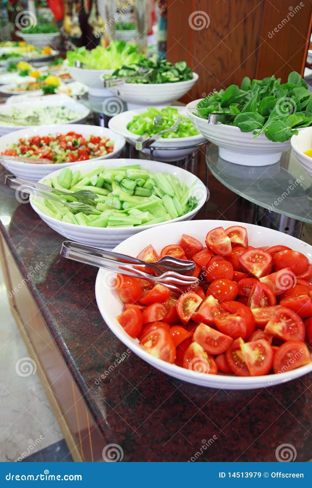 Buffet, vegetables stock image. Image of diner, plate 14513979