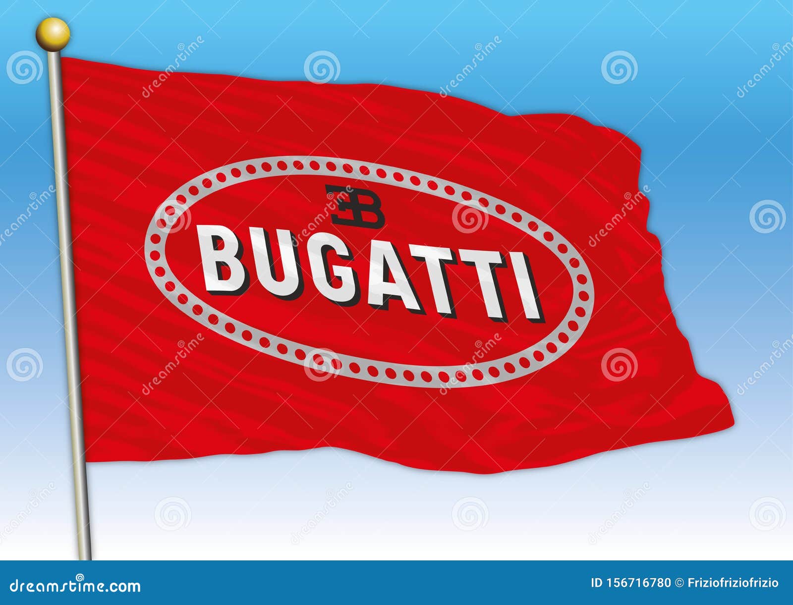 Bugatti Cars International Group Flags With Logo Illustration bugatti-cars-international-group-flags-with-logo-illustration