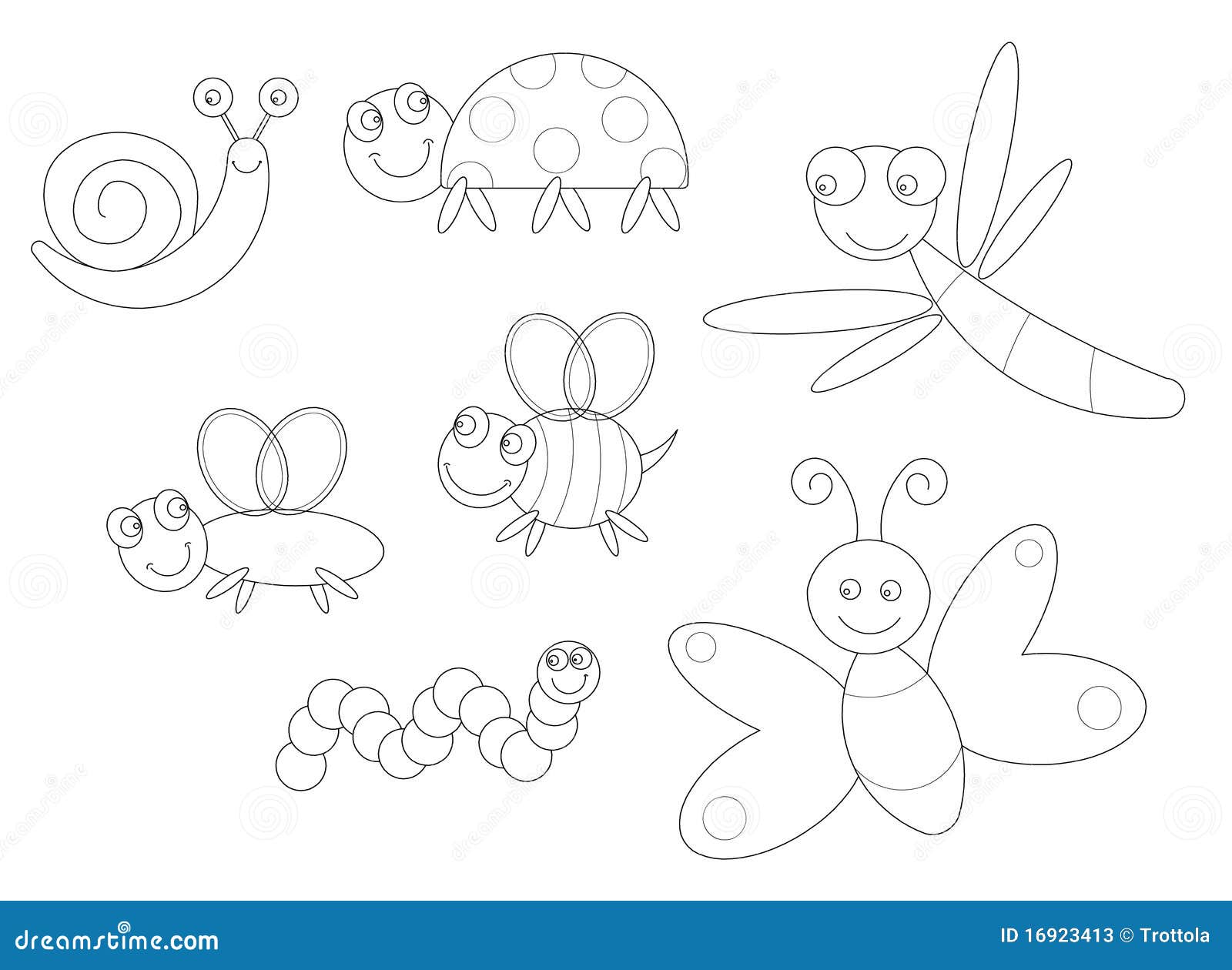 Bugs coloring stock vector Illustration of funny child