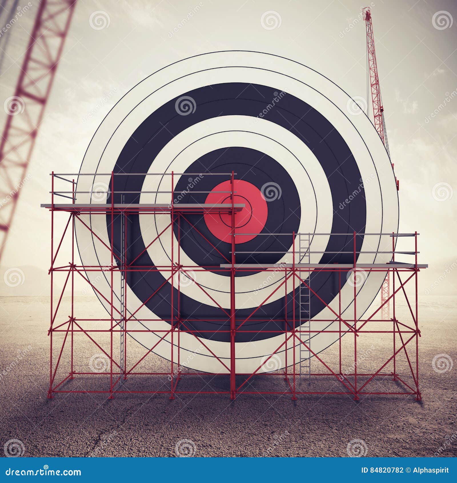 Build a Business Target . Mixed Media Stock Photo Image of bullseye