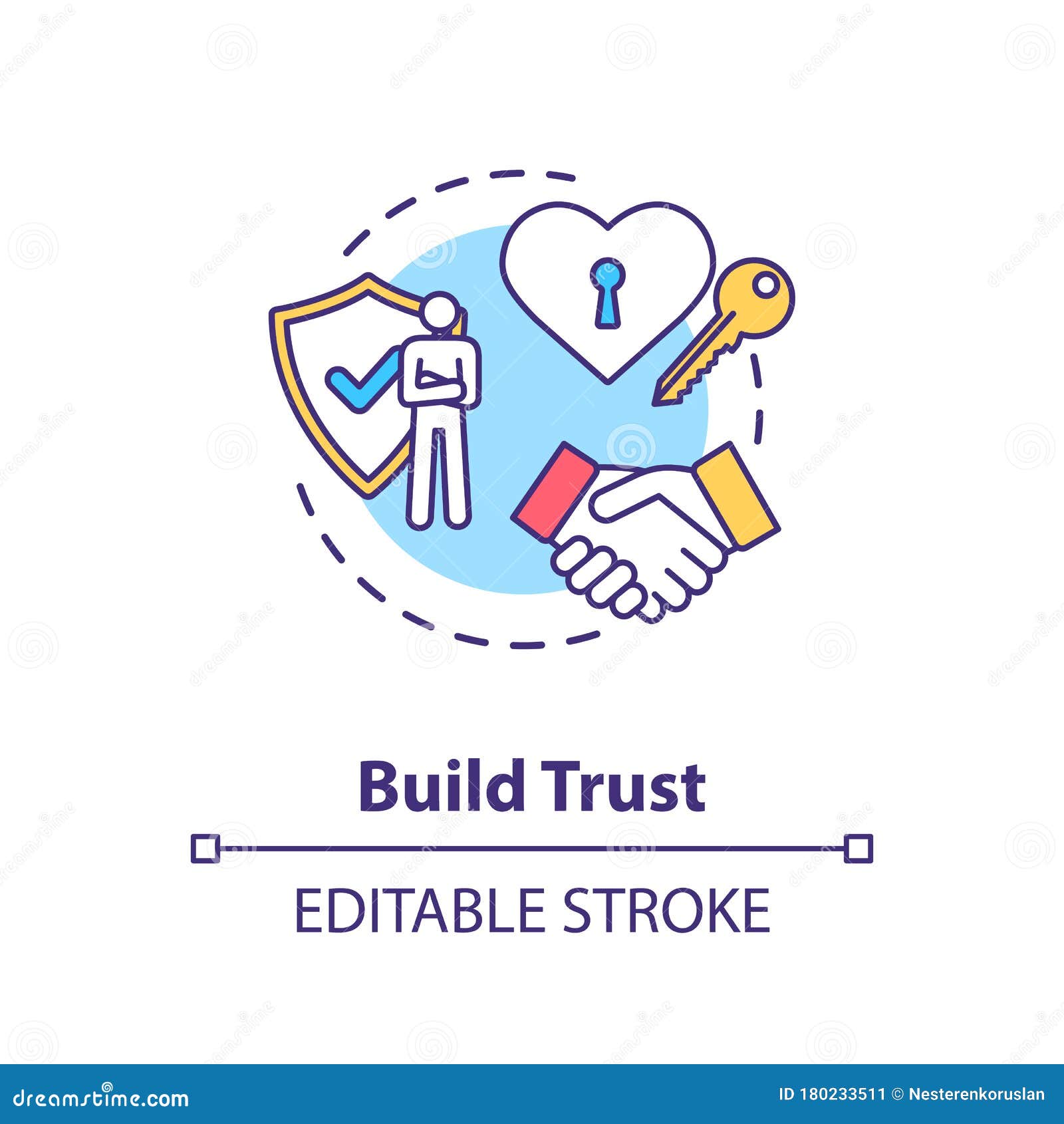 build trust concept icon