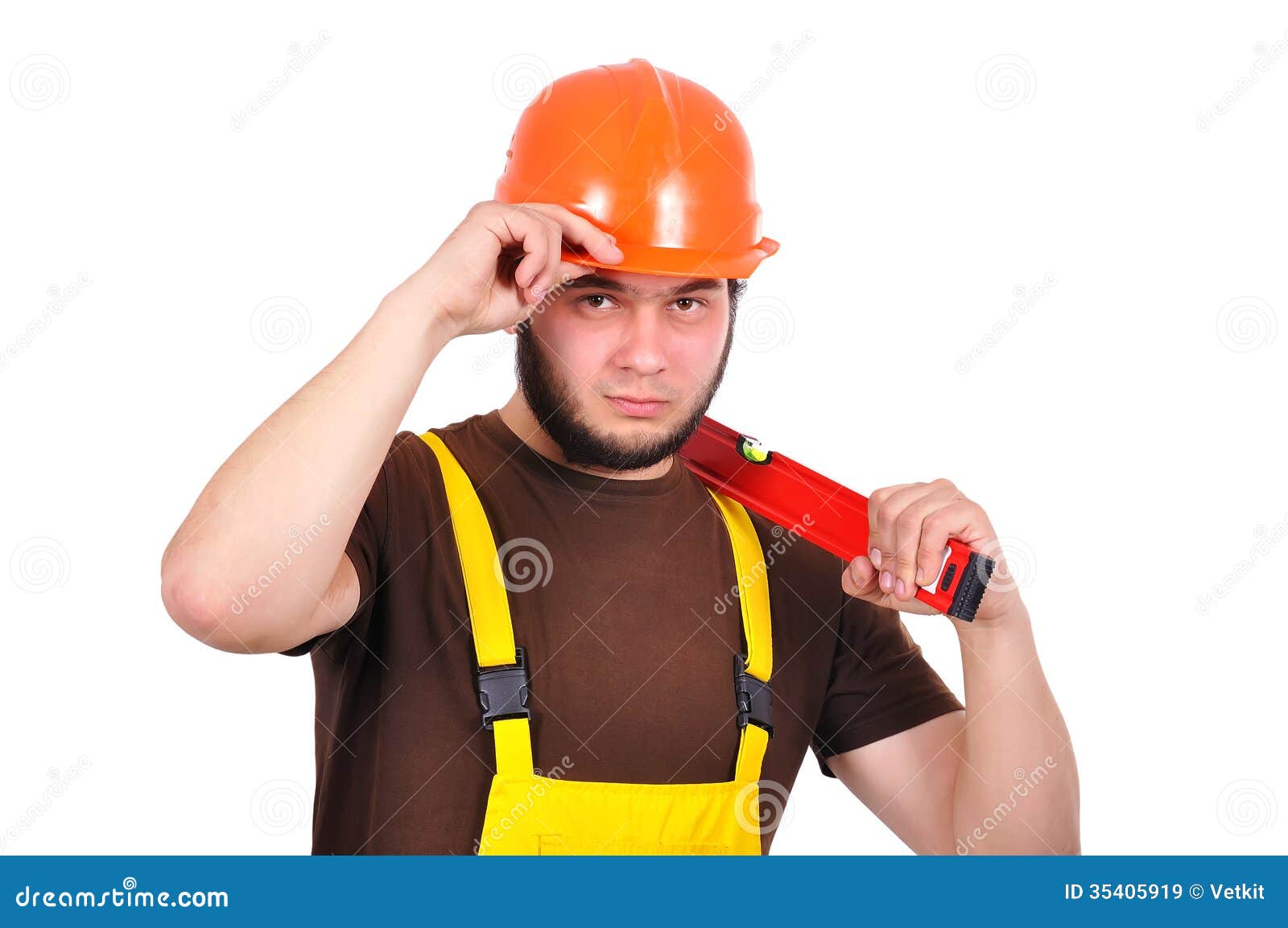 builder holding water level