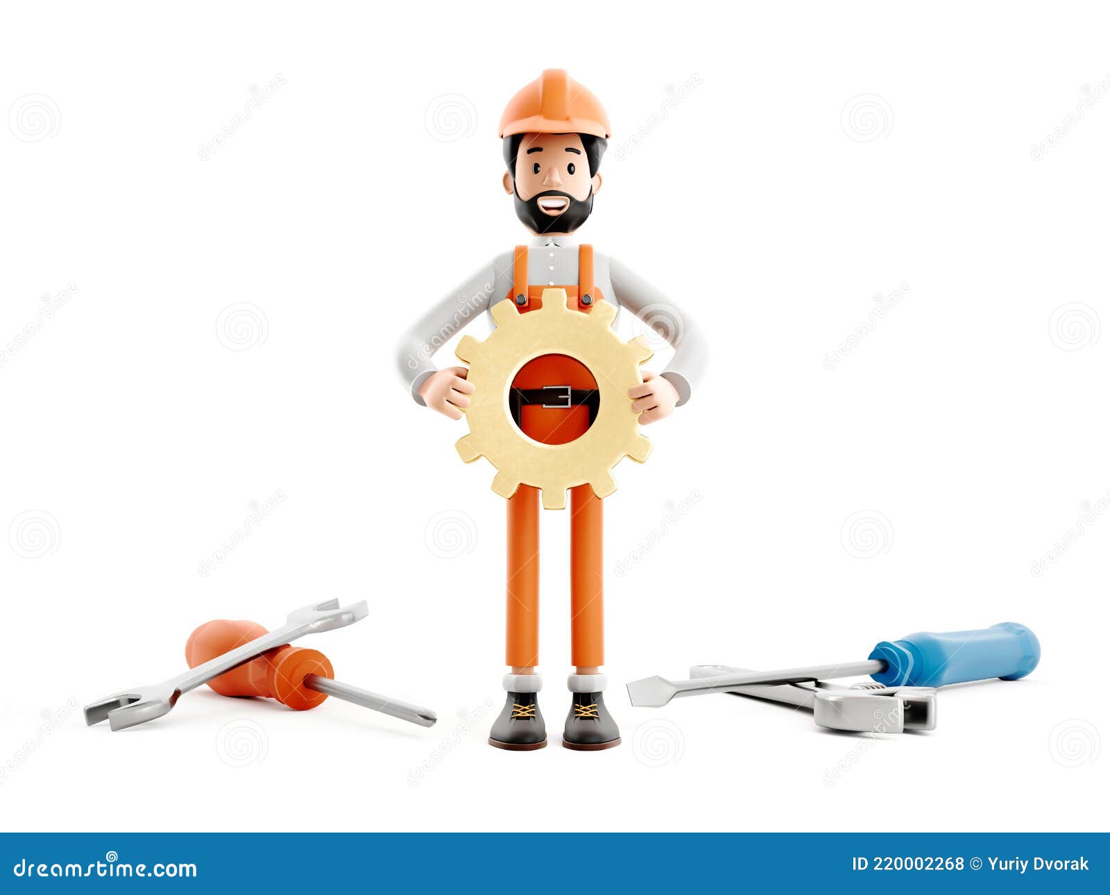 Builder Plumber Cartoon Character, Funny Worker or Engineer with Gears on  the Back Isolated Icon 3d Illustration. Stock Illustration - Illustration  of constructor, engineer: 220002268