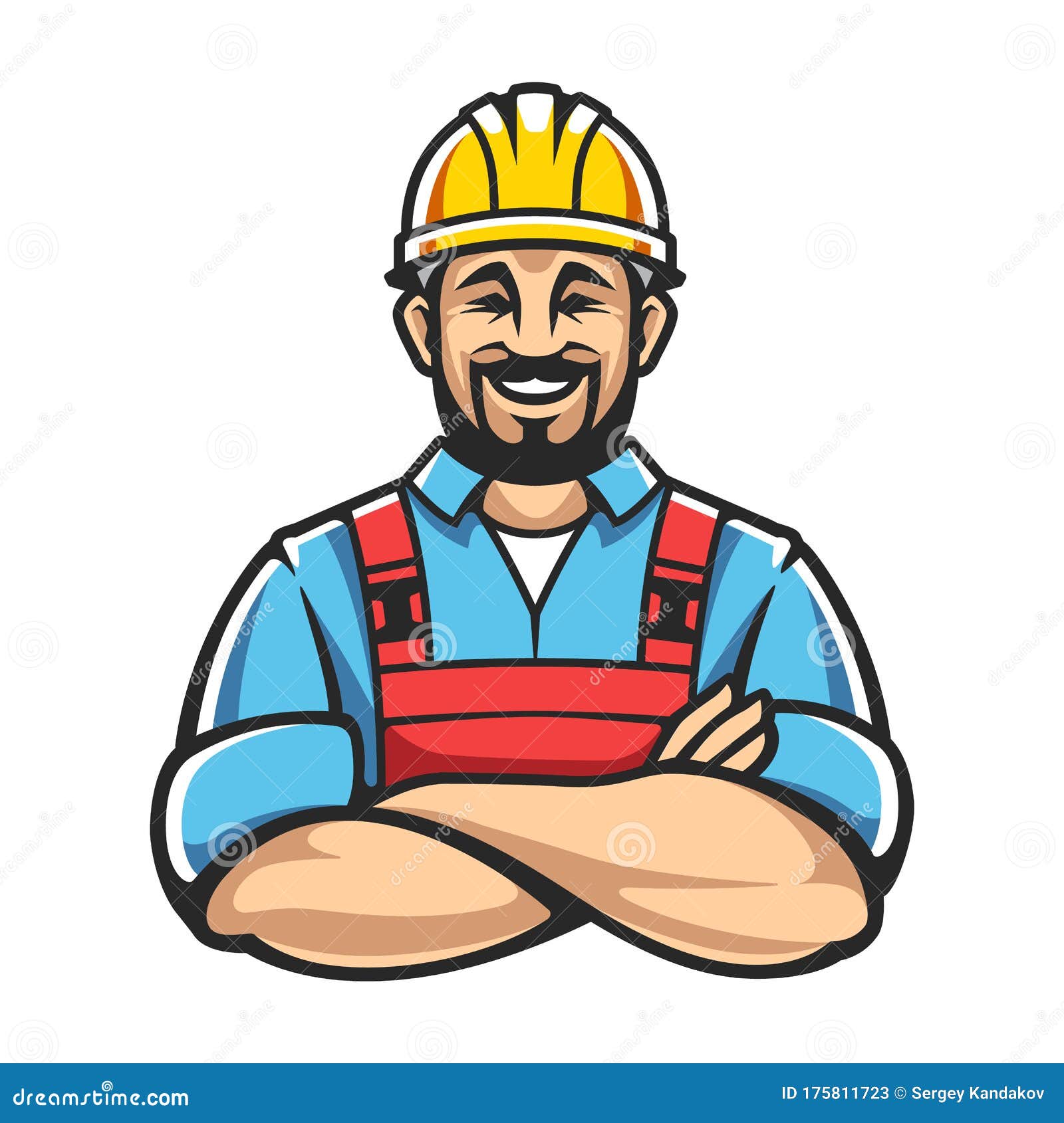 Builder man Royalty Free Vector Image - VectorStock