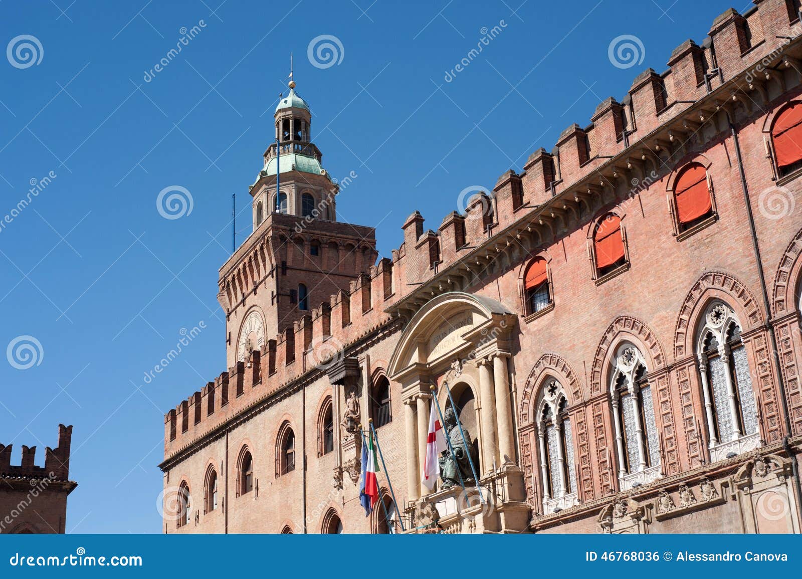 Building Accursio Bologna Italy Stock Photo Image of monument