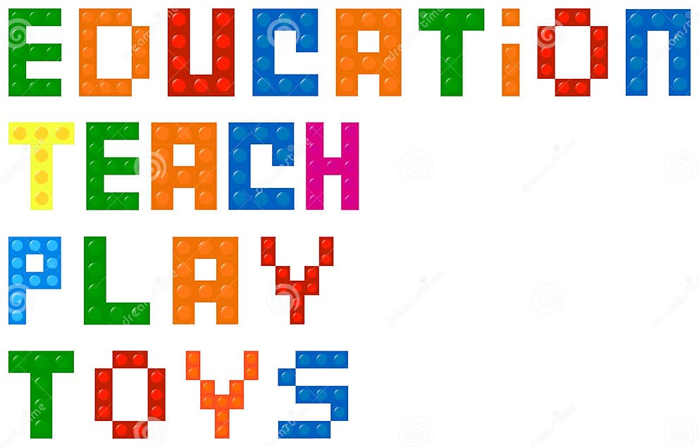 Building Blocks Education Words Stock Vector Illustration of spelling