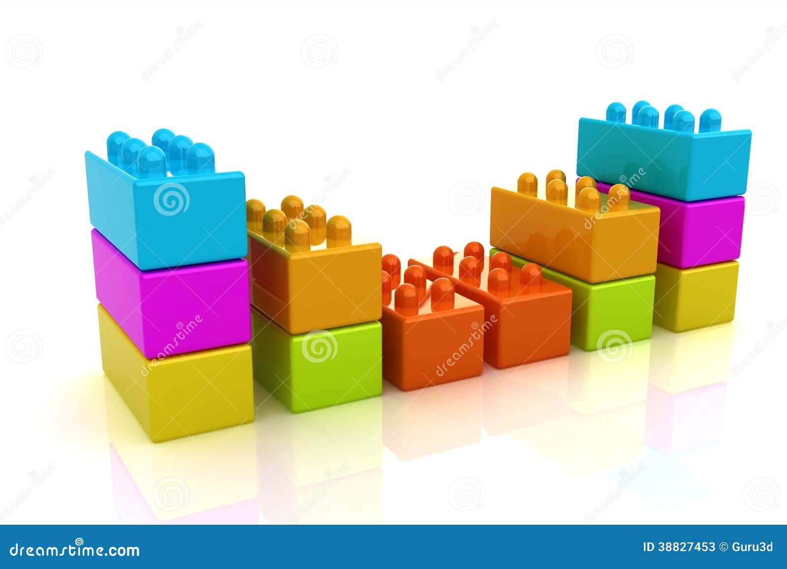 Building Blocks Efficiency Concept Stock Illustration Illustration of