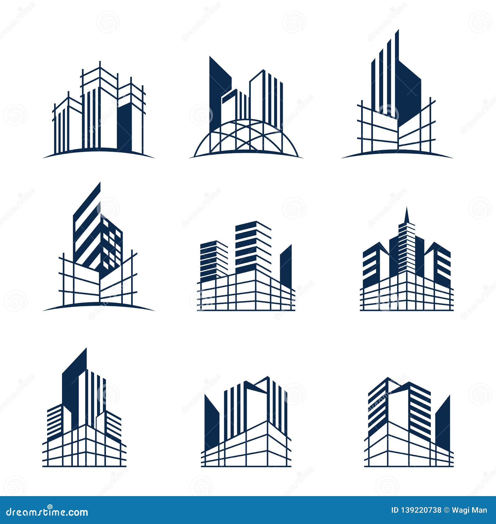 Building Construction Logo Bundle Stock Vector ... Building Construction Logo Bundle Stock Vector ...