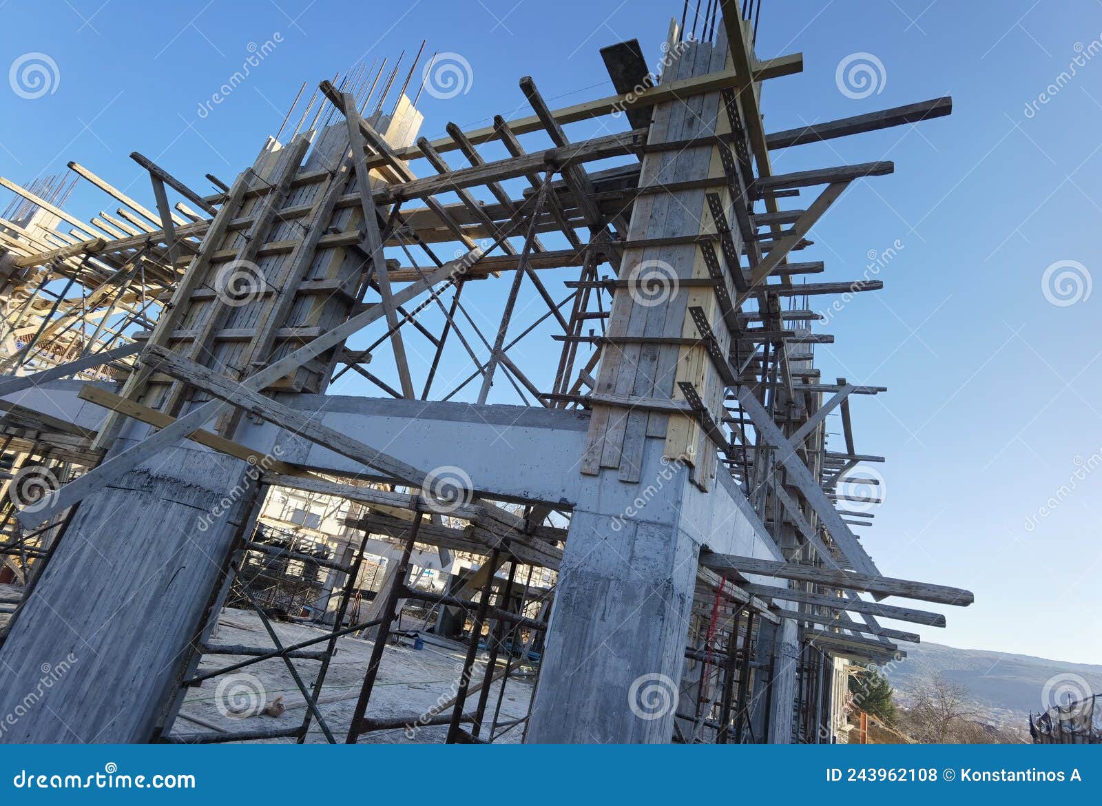 Building Construction Structure Cement Irons Development Stock Photo Image of labor
