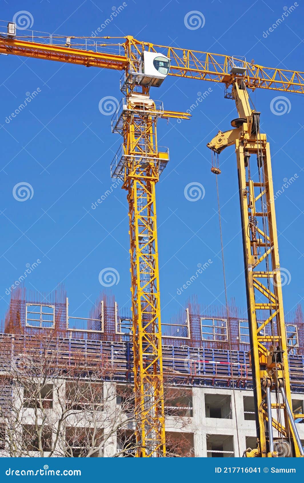 Crane Under Maintenance Routine Job By Crane Operator Or Technician, Fix And Service Crane With