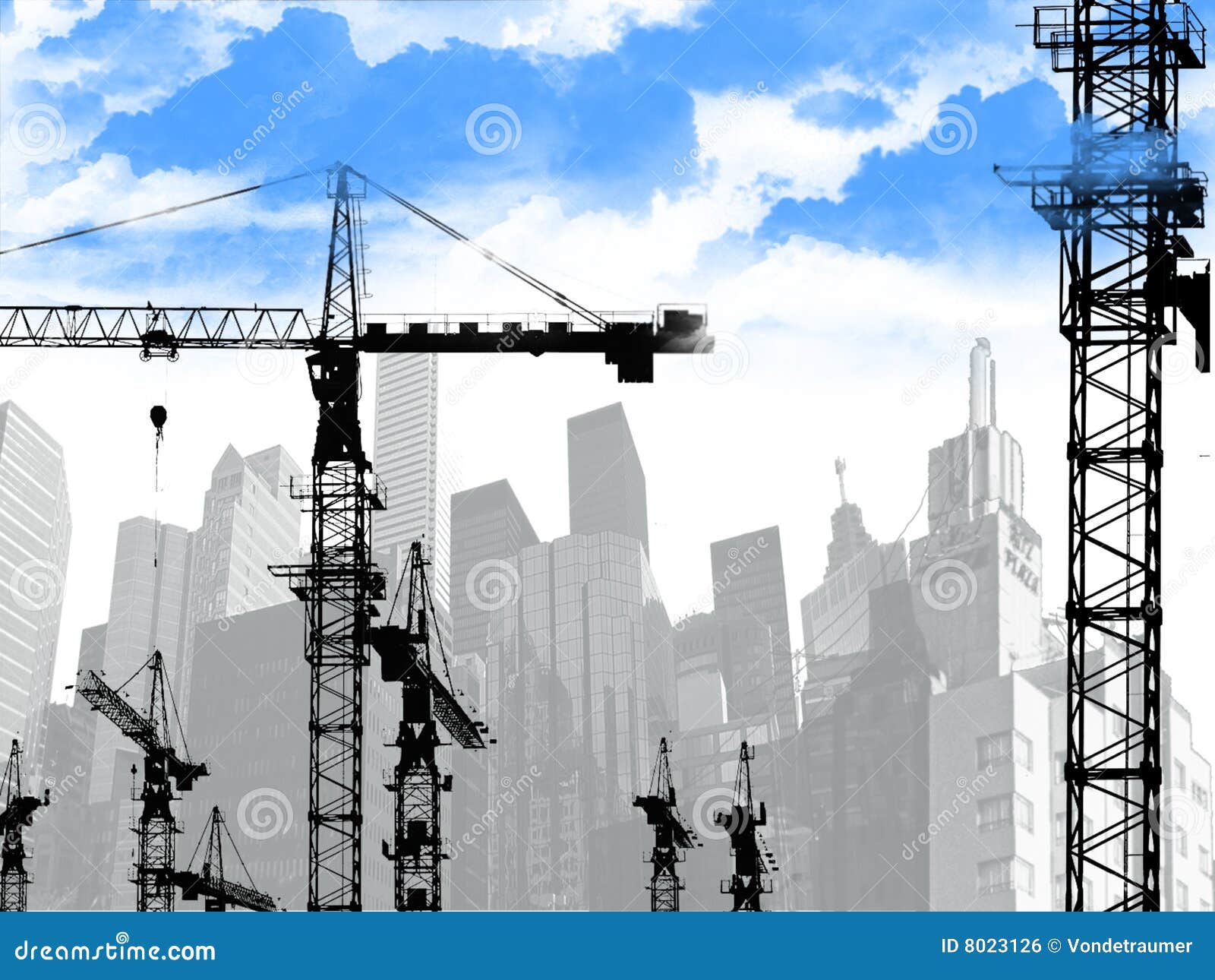 free themes photo collage Of On Background Free A City Stock Cranes Building Royalty