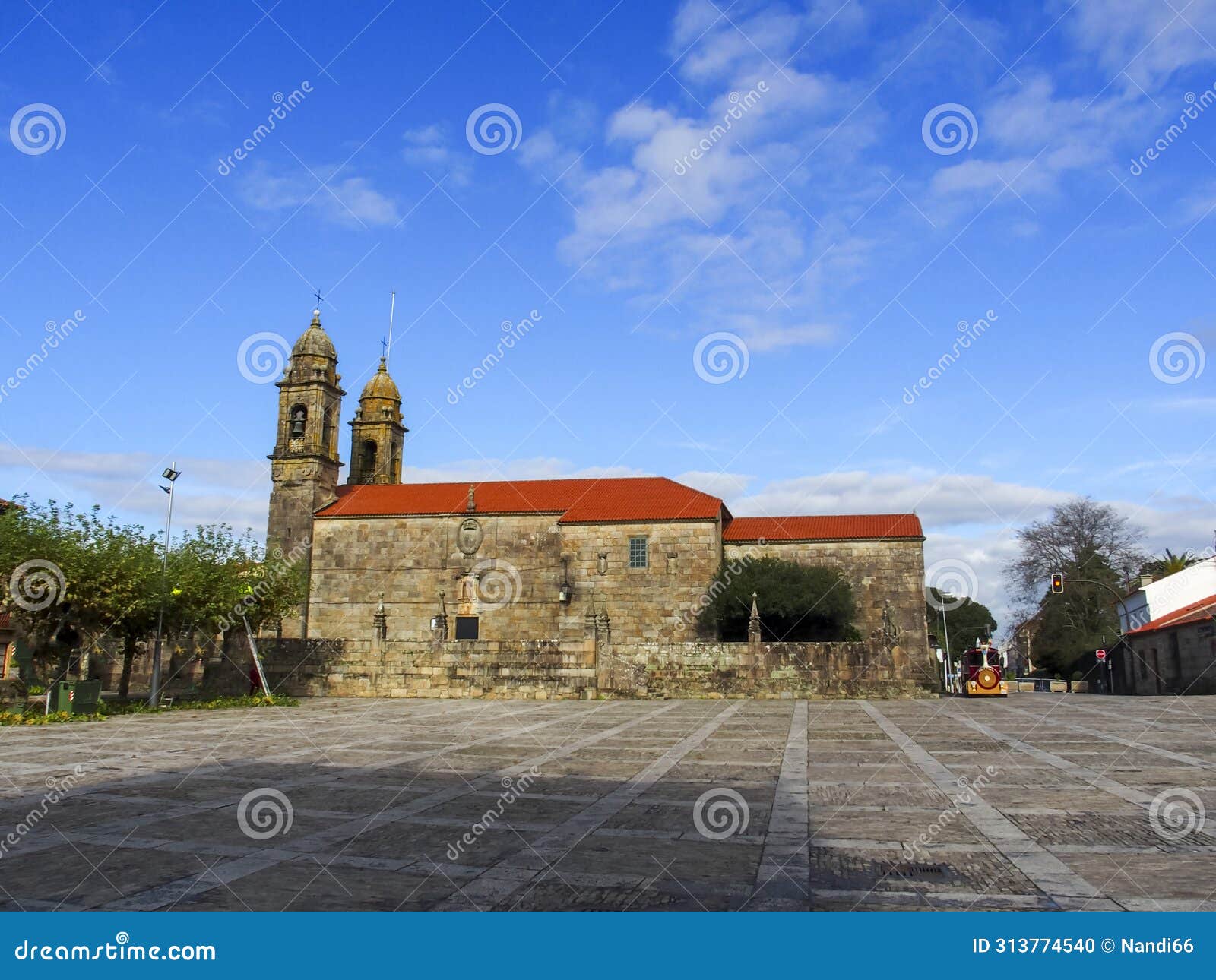 church of san benito from the 15th to the 17th century. cambados, galicia, spain.