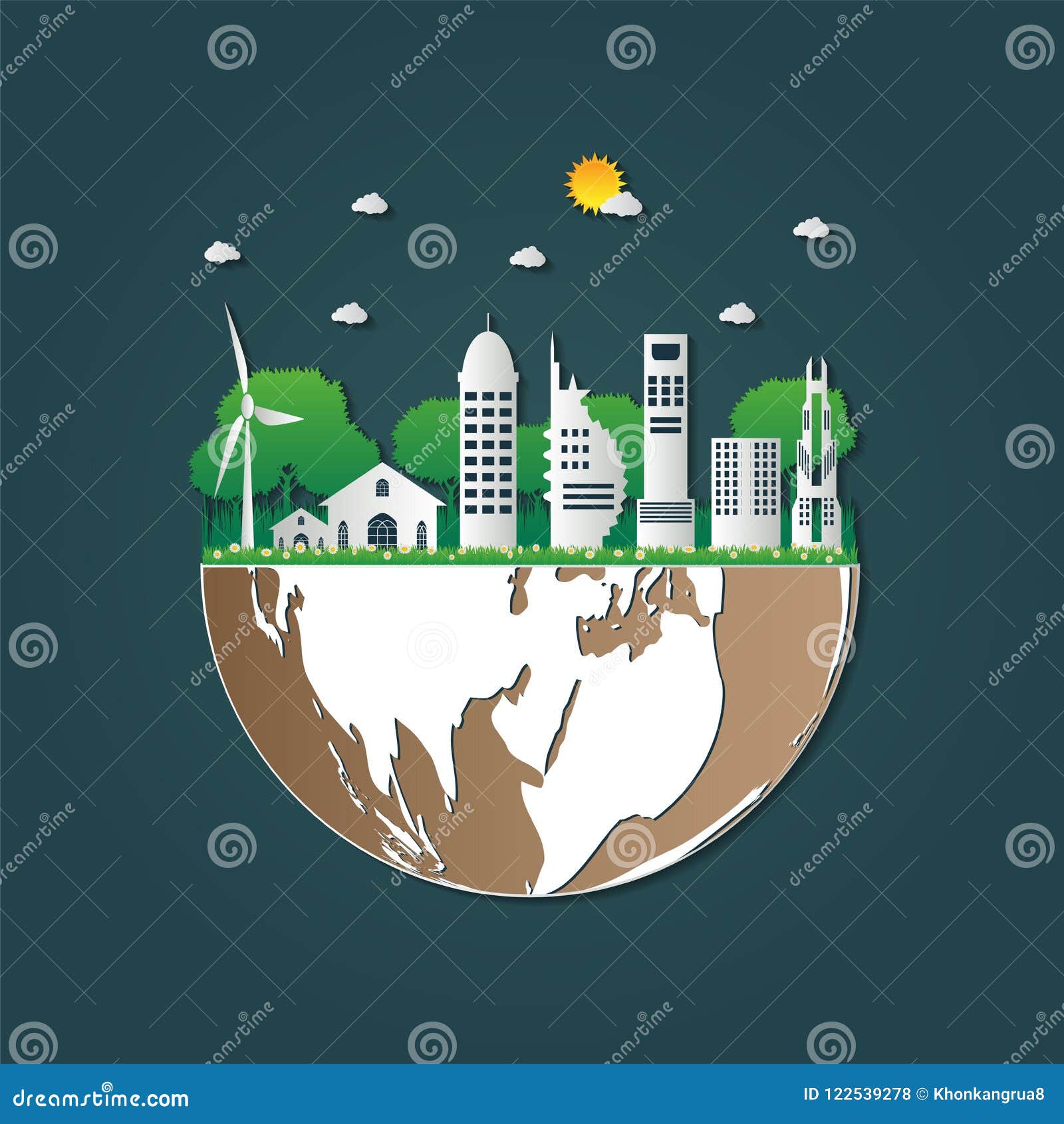building ecology.green cities help the world with eco-friendly concept ideas. 