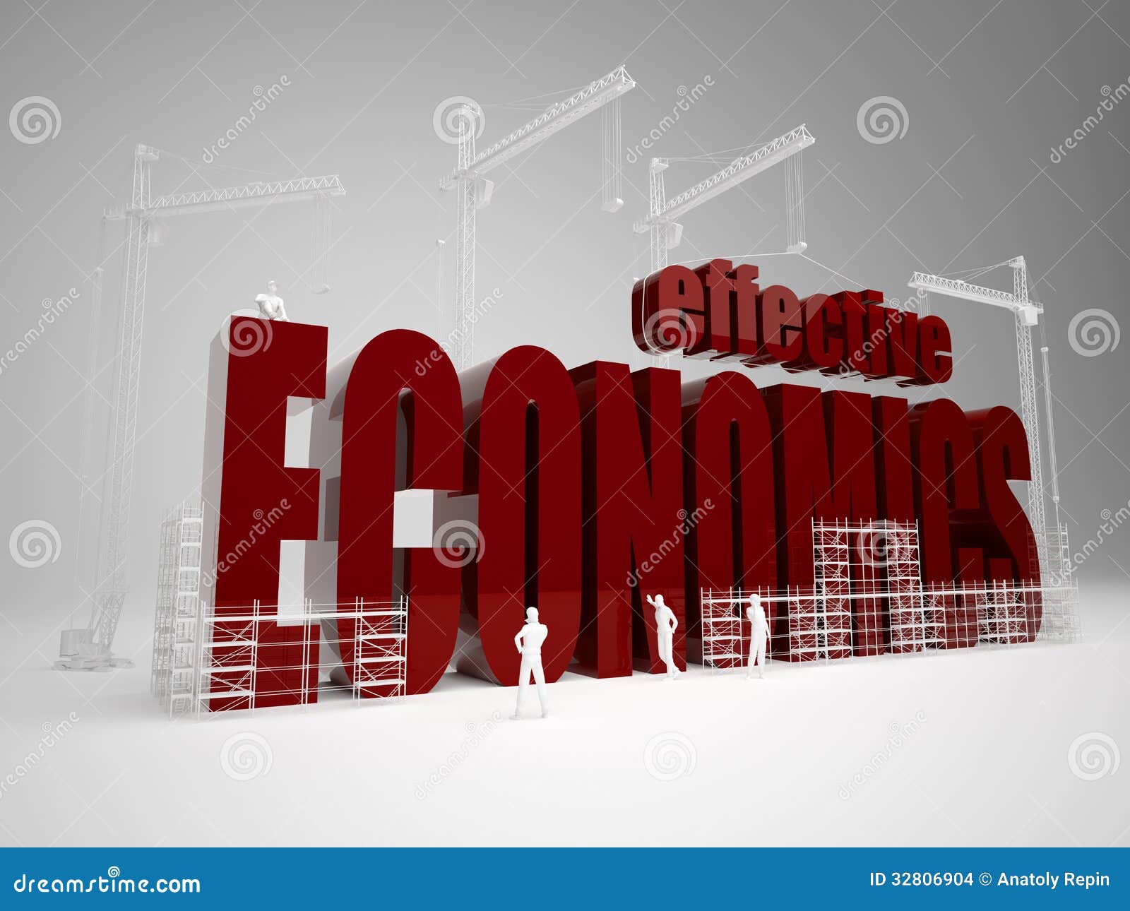 Building Effective Economics Stock Photo Image of crane, scaffold
