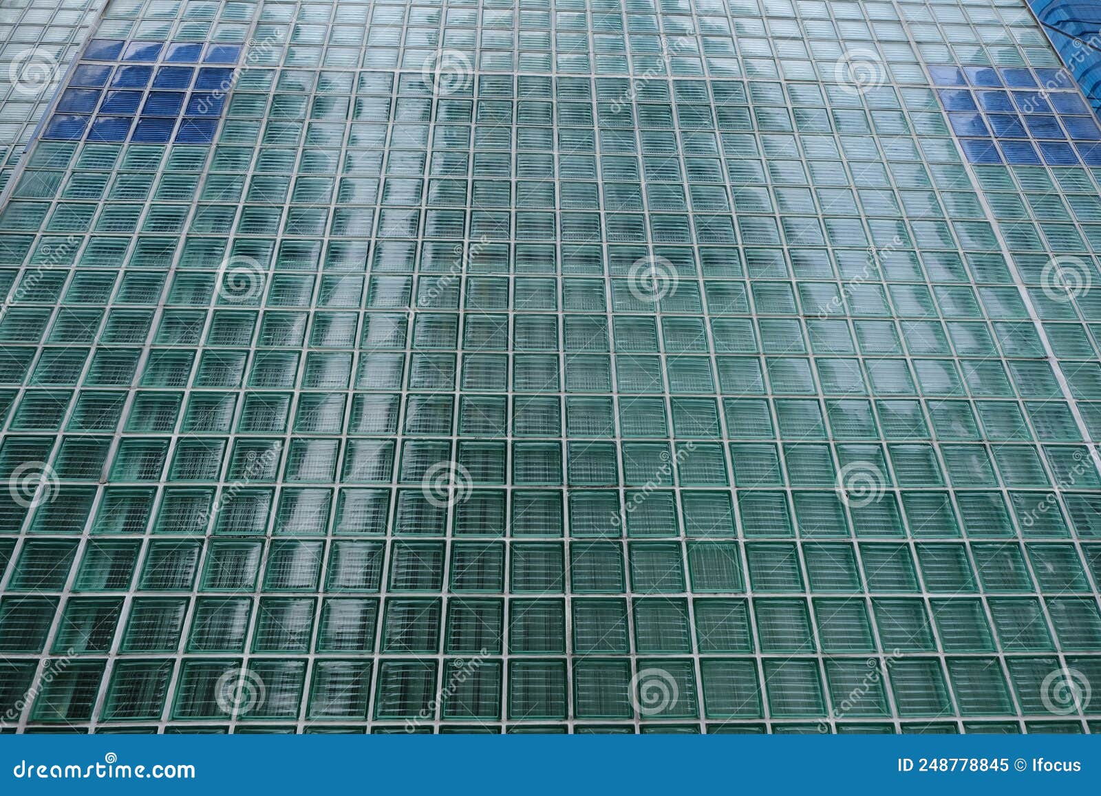 Glass Block Wall Facade Background Stock Image Image of structure