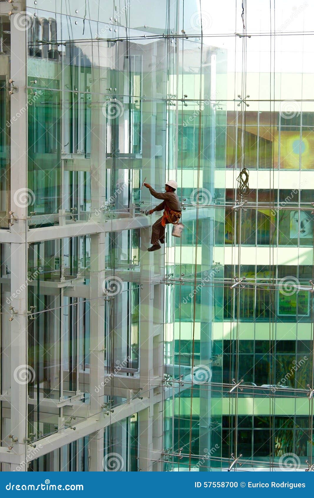 Building Glass Facade Cleaning Editorial Image Image of facade, building 57558700