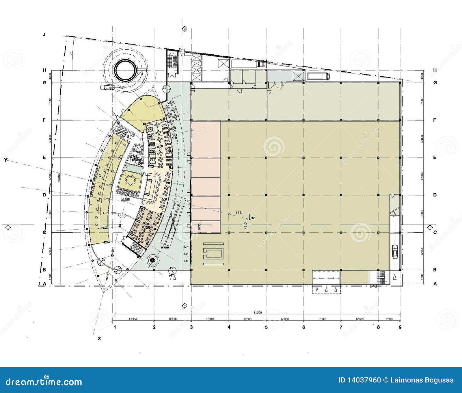 Building Ground Floor Plan Stock Photo - Image: 14037960