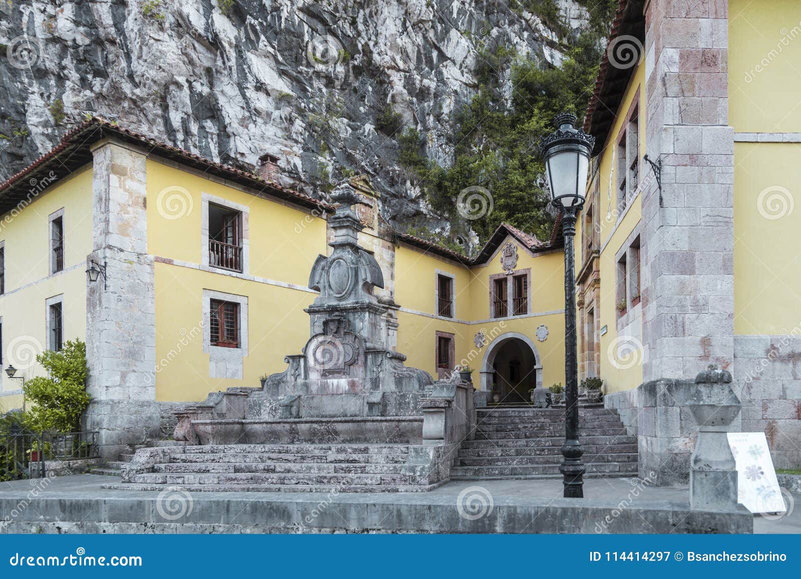 hotel facilities next to the cave of santina in covadonga, asturias, spain