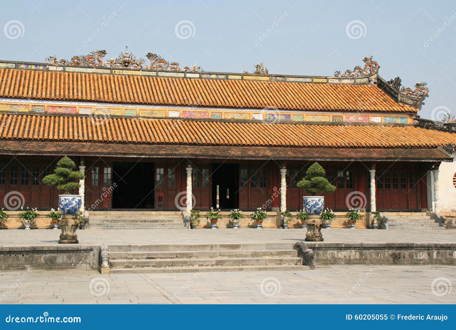 a building in the imperial city of hue, vietnam