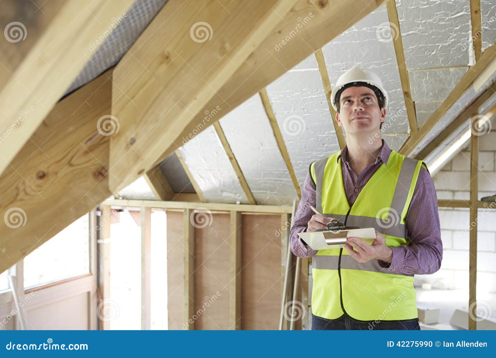 building inspector looking at new property