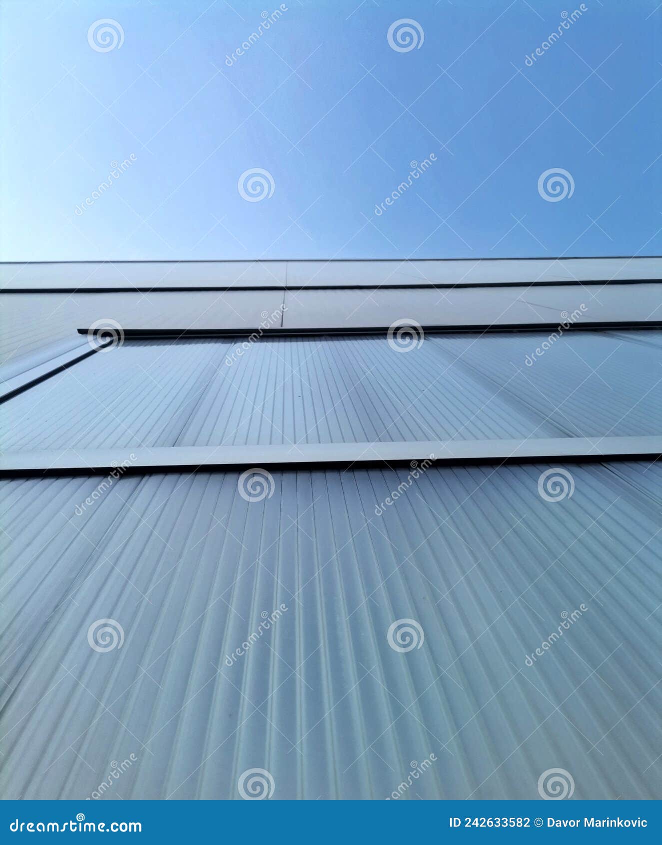 Building with Large Glass Surfaces, Crystal Clear Sky Stock Photo ...