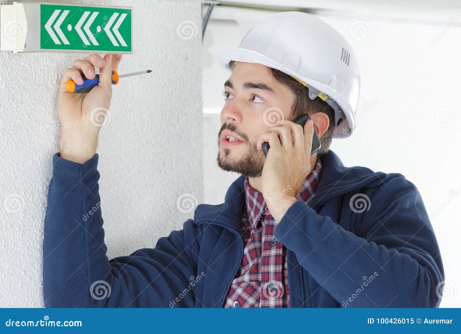 Building Maintenance Coordinator Inspecting Work Stock Image Image of signal, duty 100426015