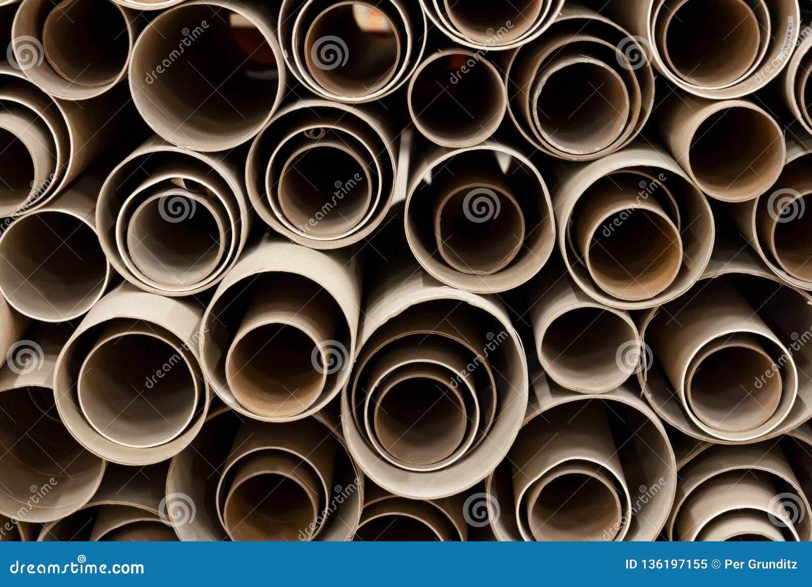 Cardboard Tubes Background RoyaltyFree Stock Image