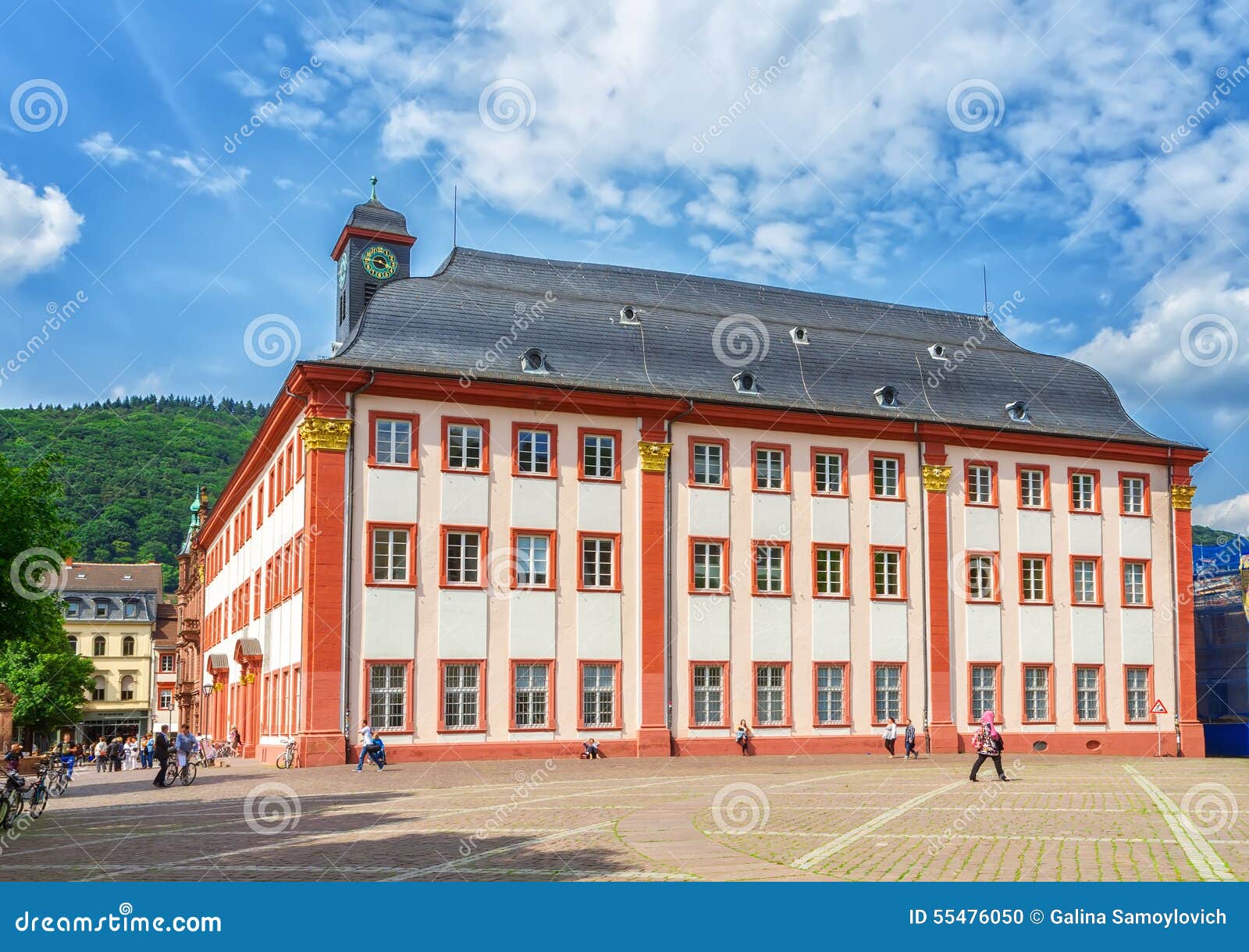 The Building of the Old University of Heidelberg. Stock Photo Image