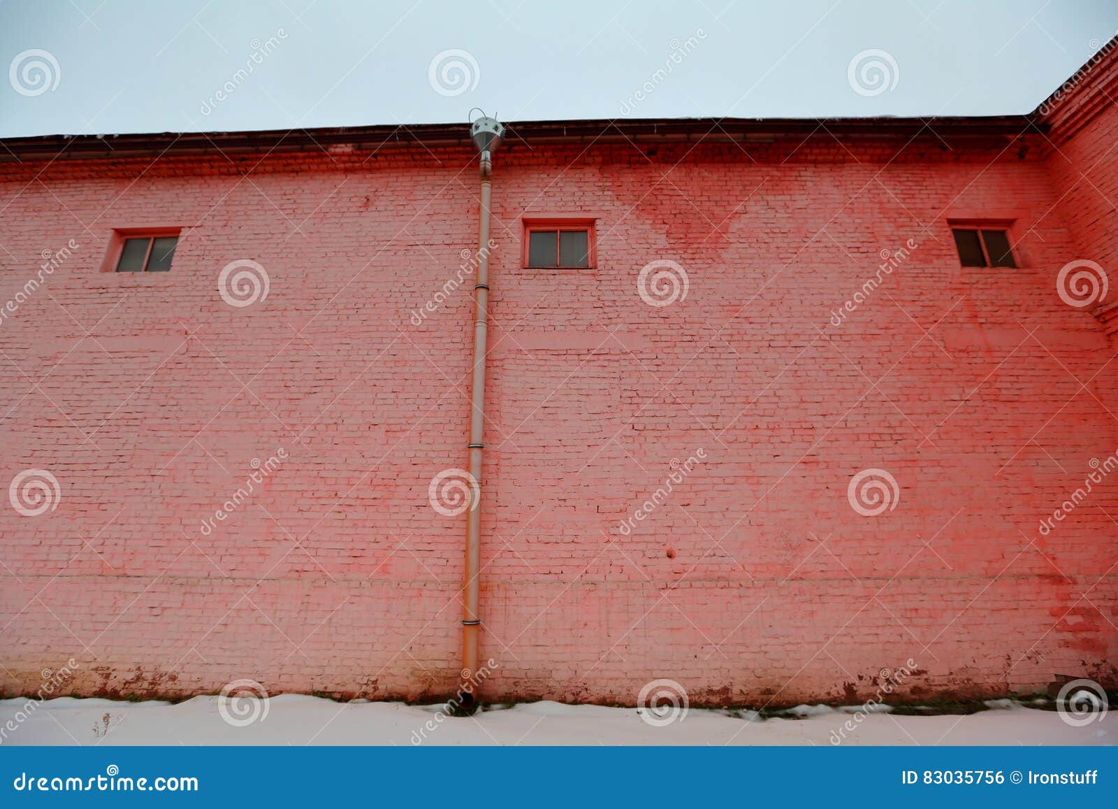 The Building of Pink Bricks Stock Photo Image of exterior, colorful 83035756