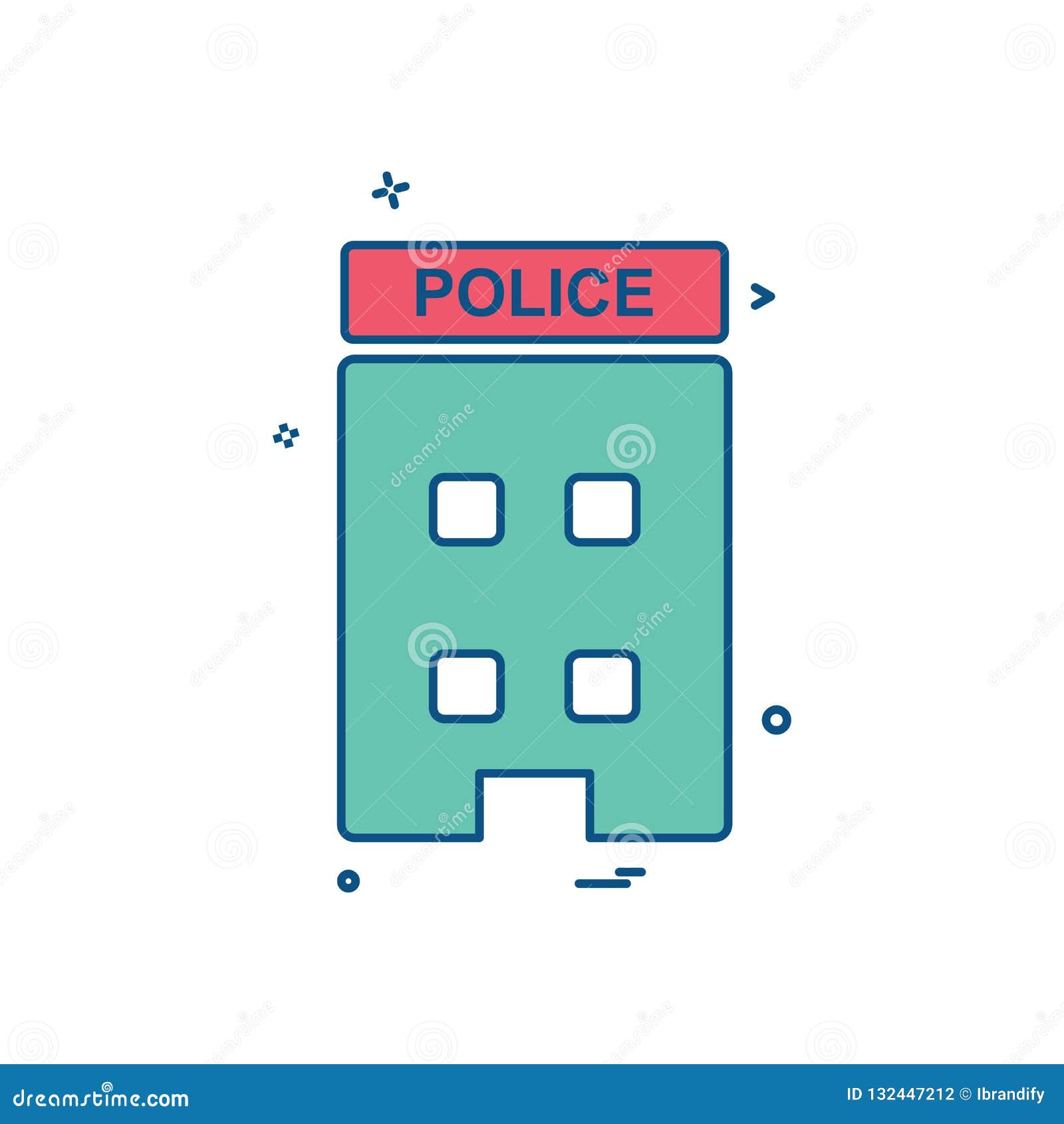 Download Building Police Station Icon Vector Design Stock Vector - Illustration of icons, collection ...