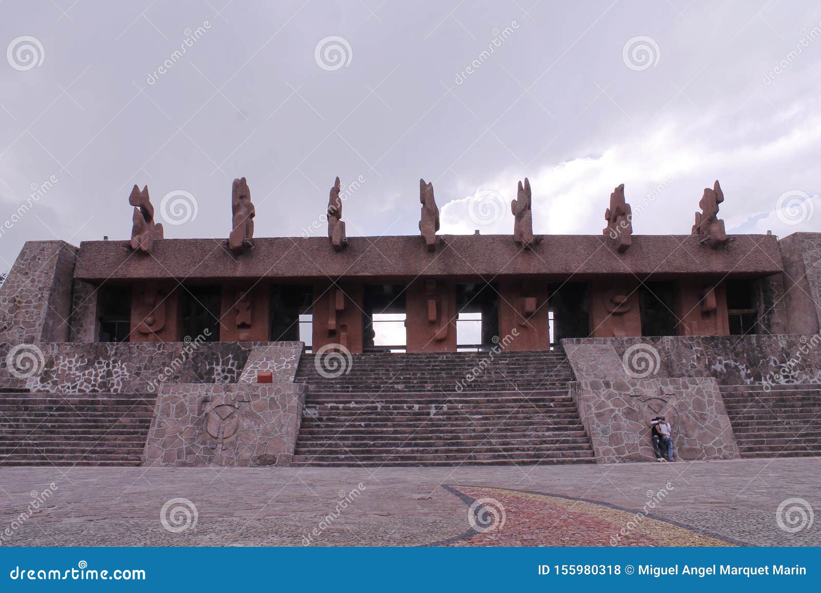 building in the square of centro ceremonial otomi in estado de mexico