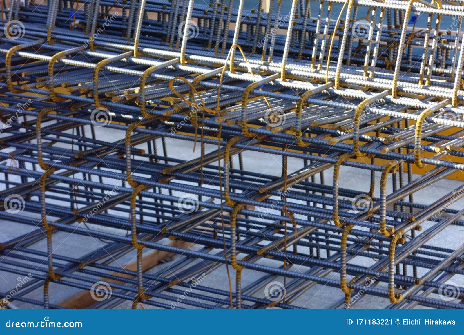 Building rebar material stock image. Image of concrete 171183221