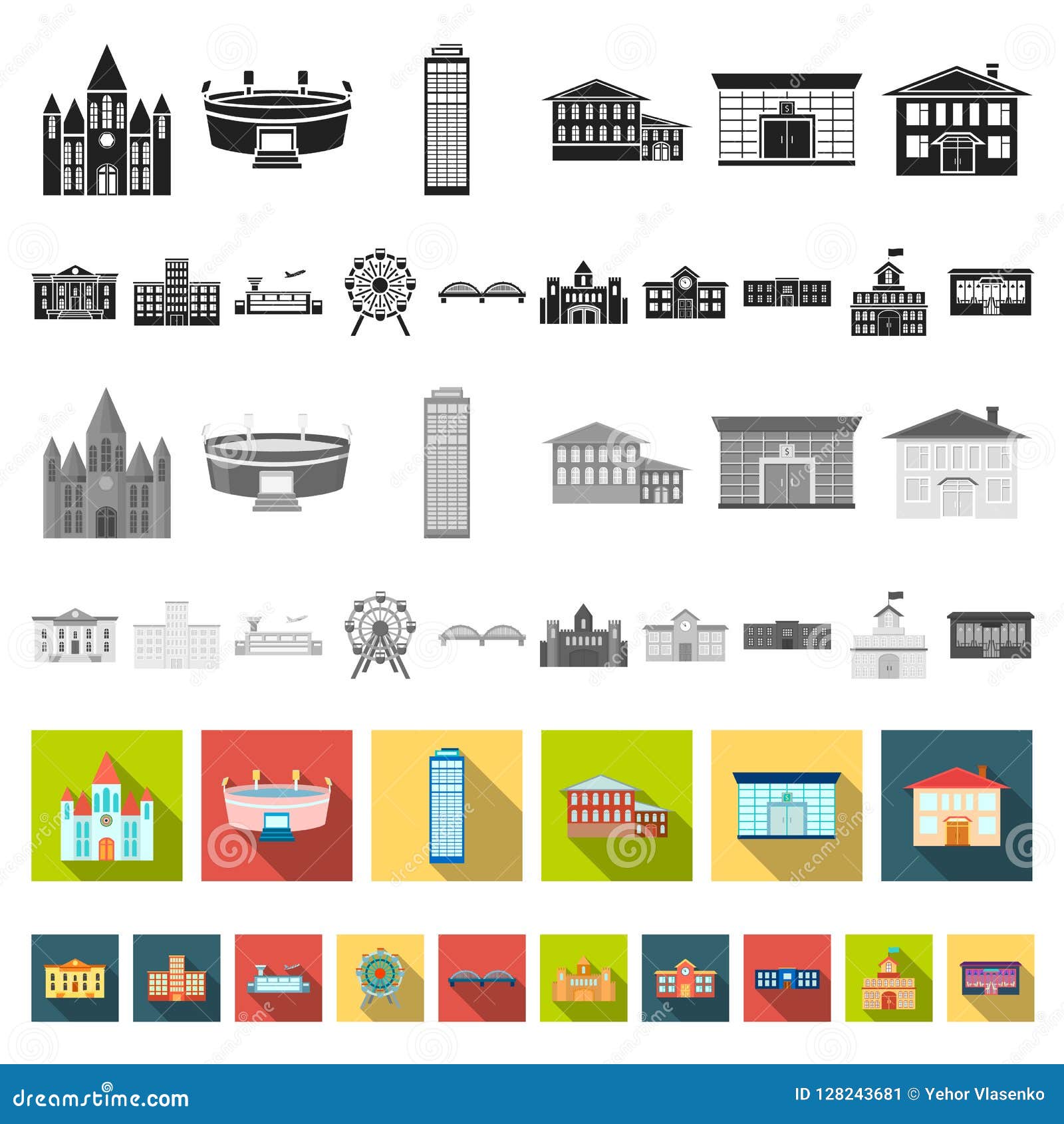 building repair flat icons in set collection for .building material and tools   stock web 