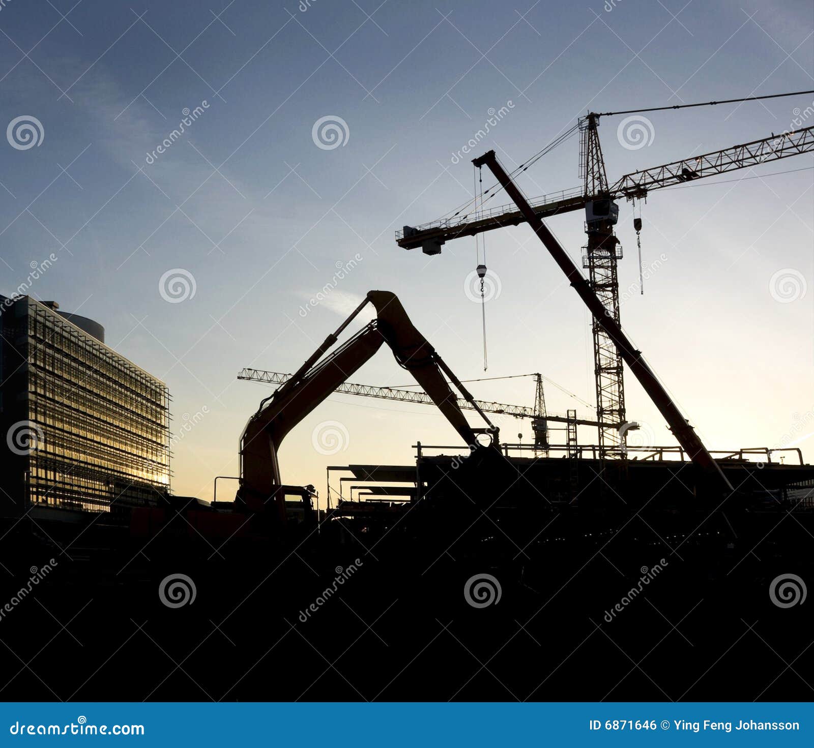 Building site stock photo. Image of silhouette, exterior - 6871646